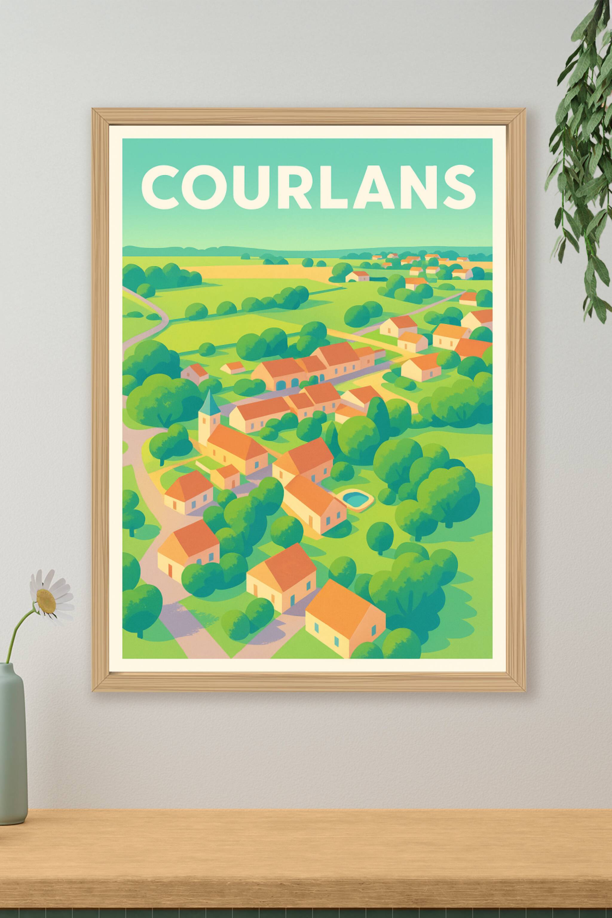 Affiche de Courlans - Harmonie champêtre et douceur de vivre
