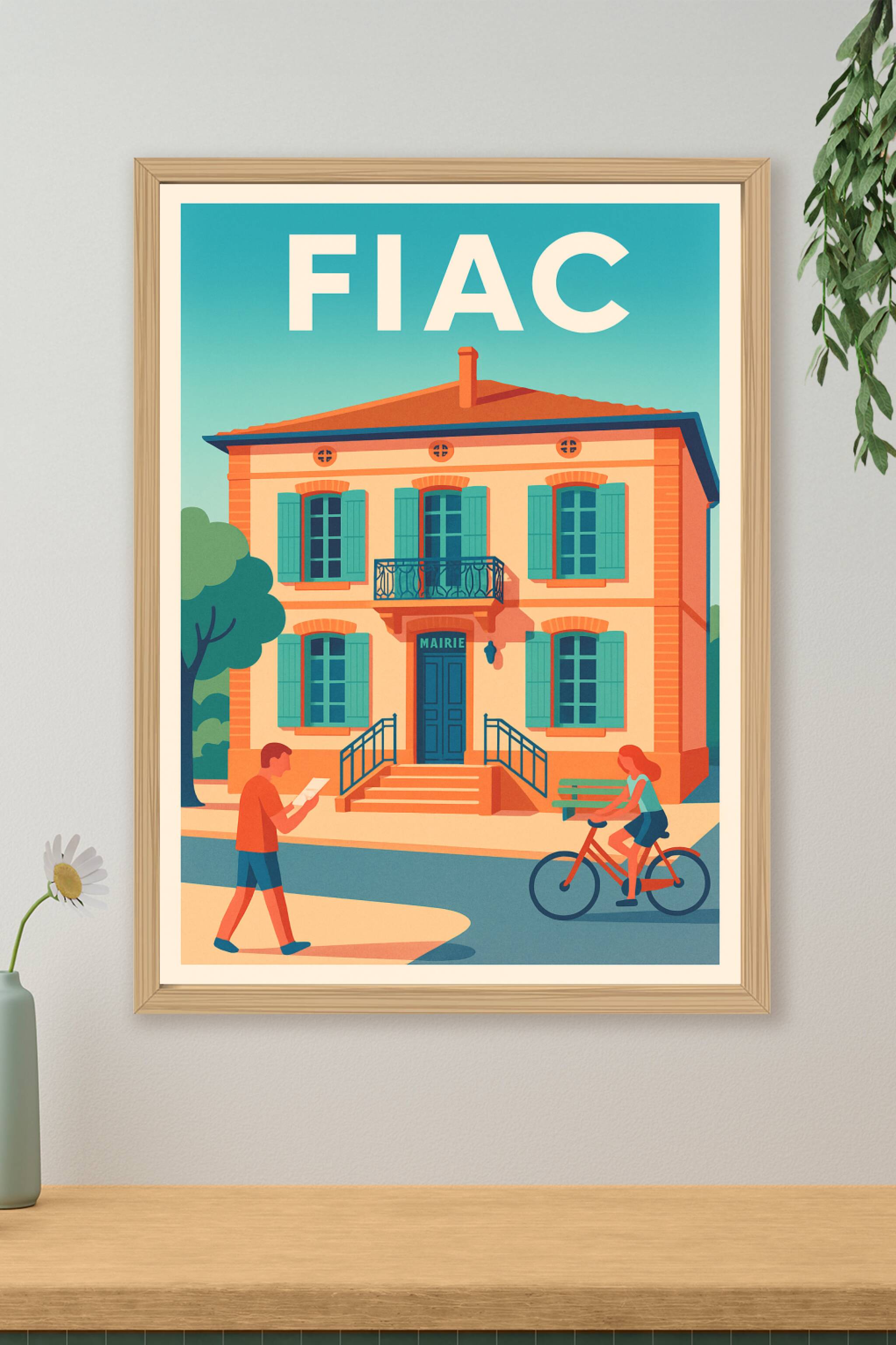 Affiche de Fiac - Le charme de la mairie ensoleillée