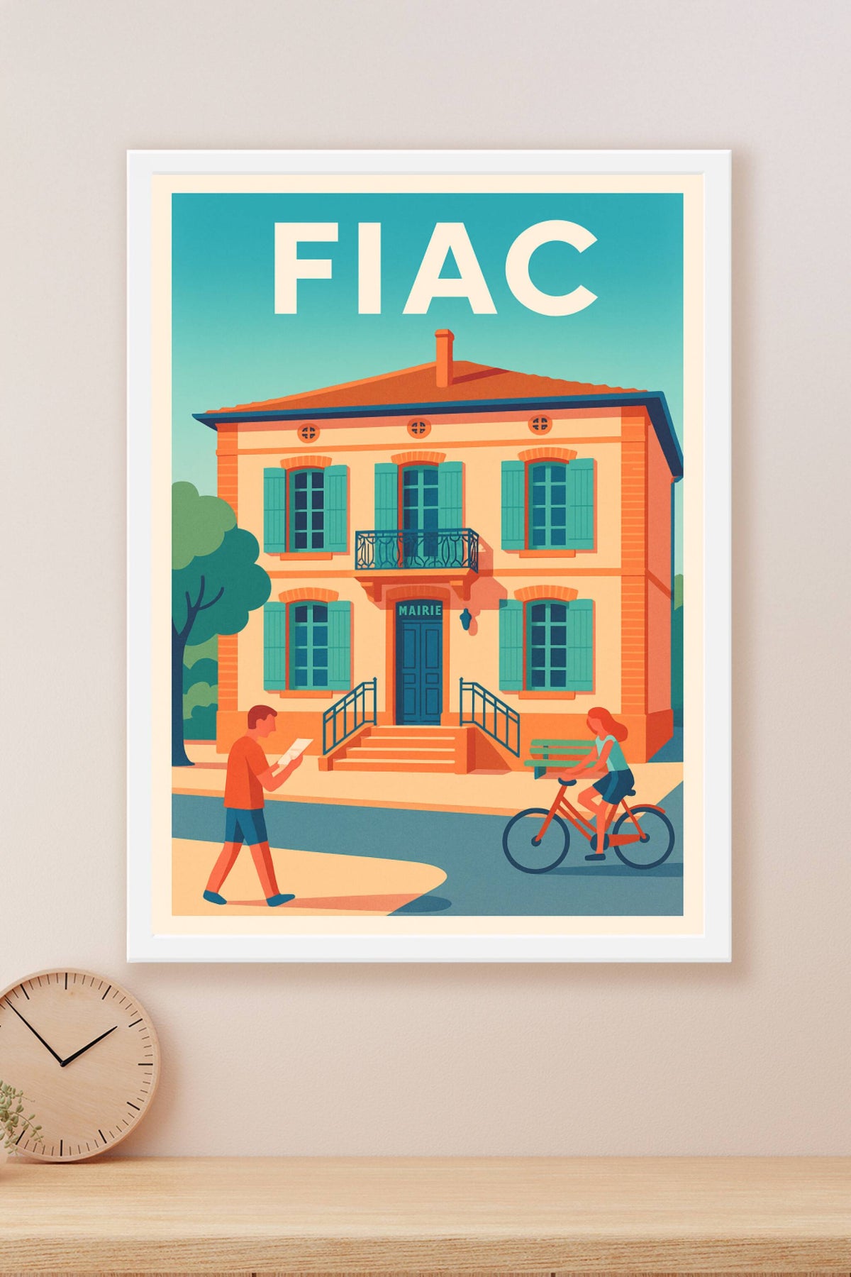 Affiche de Fiac - Le charme de la mairie ensoleillée