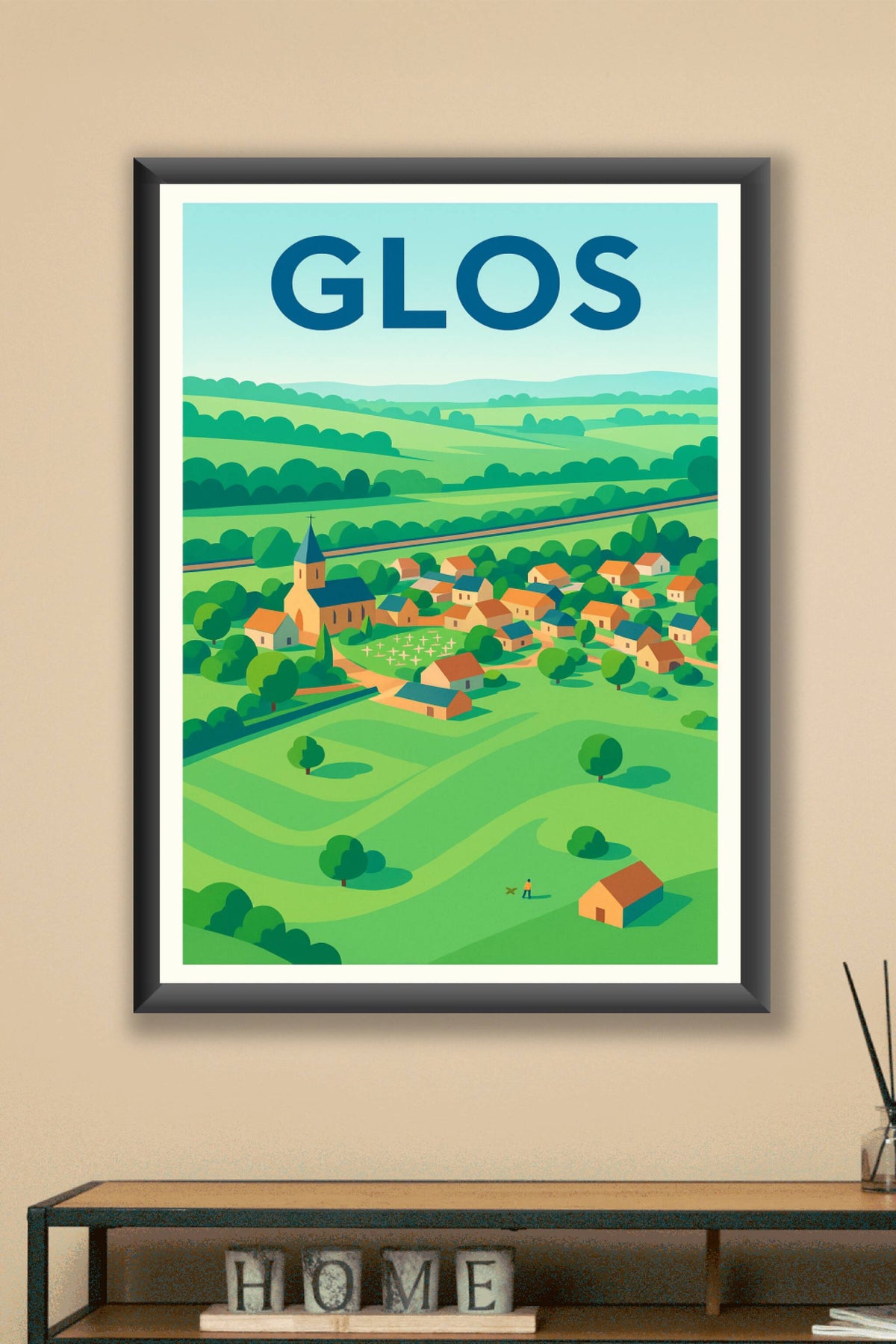 Affiche de Glos - Charme et sérénité de la campagne normande