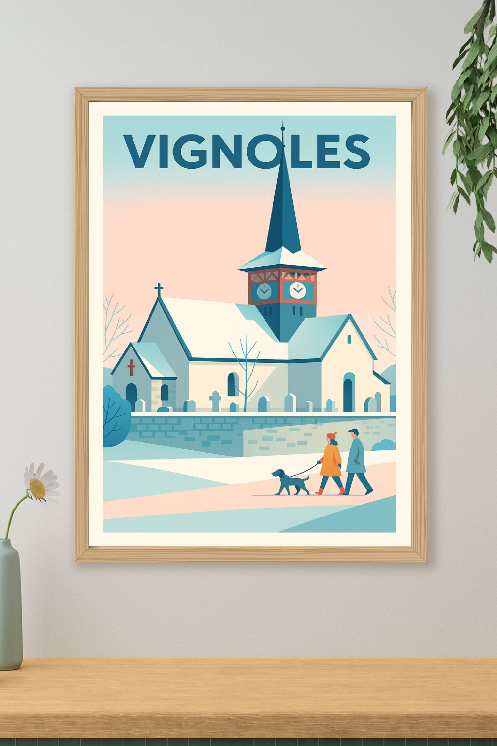 Affiche de Vignoles - Charme paisible et douceur hivernale