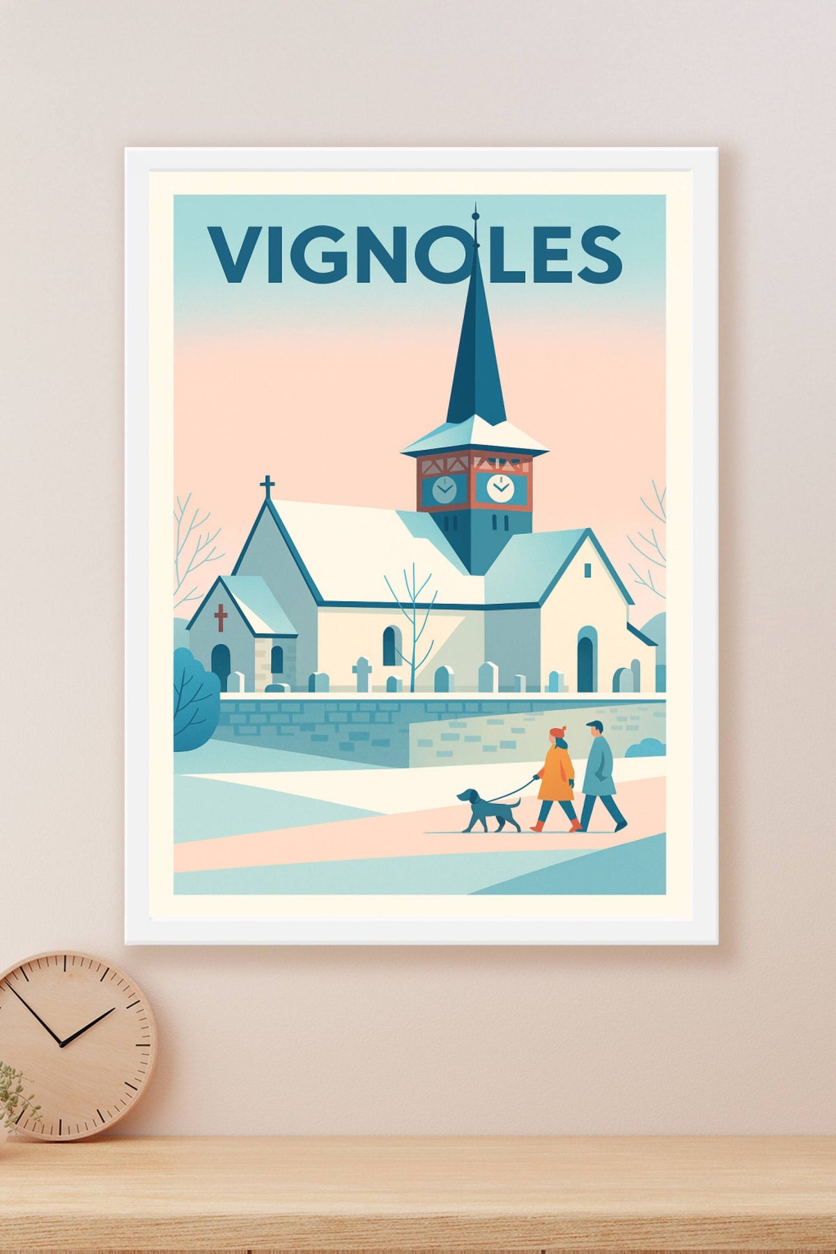 Affiche de Vignoles - Charme paisible et douceur hivernale