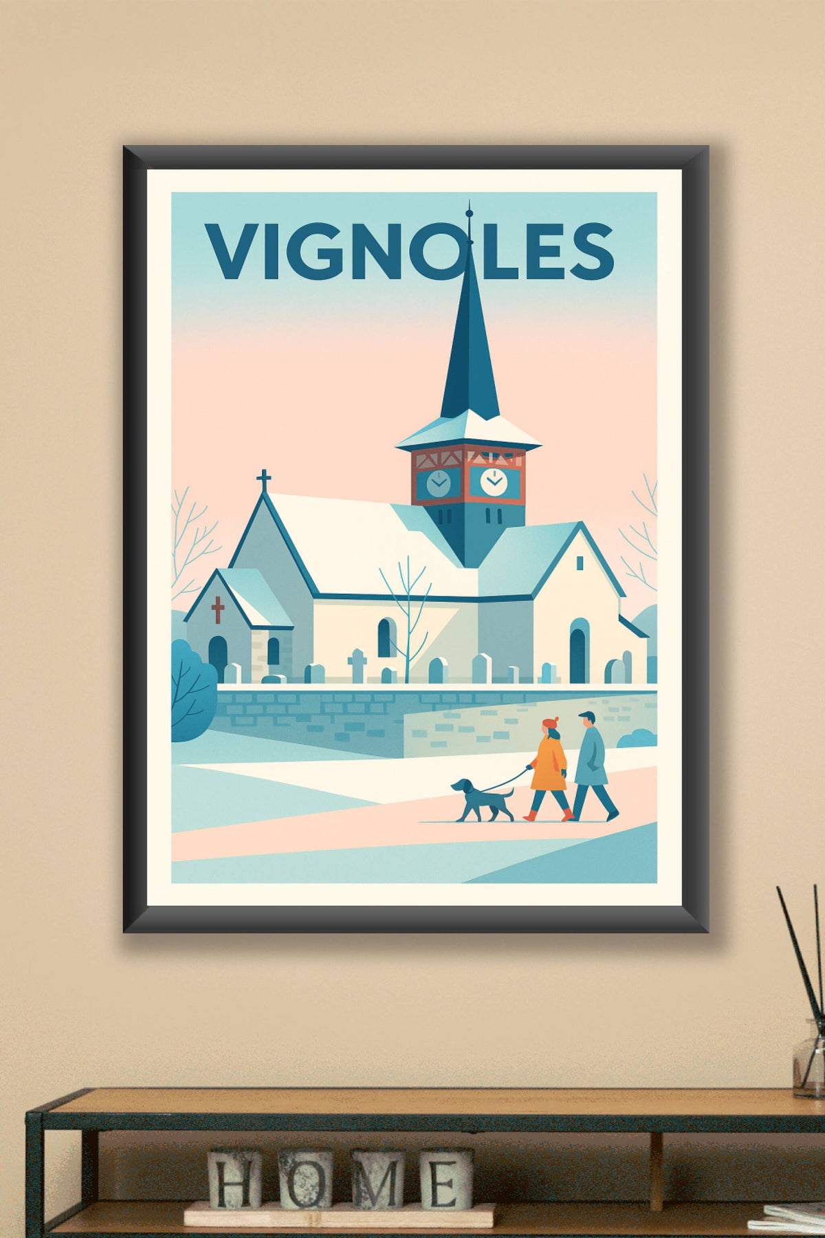 Affiche de Vignoles - Charme paisible et douceur hivernale