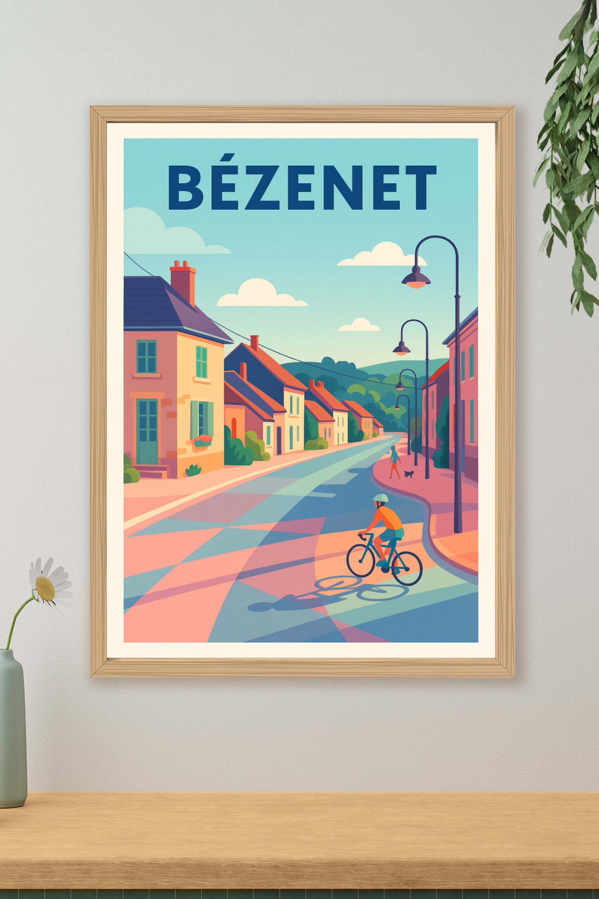 Affiche de Bézenet - Harmonie champêtre et douceur de vivre