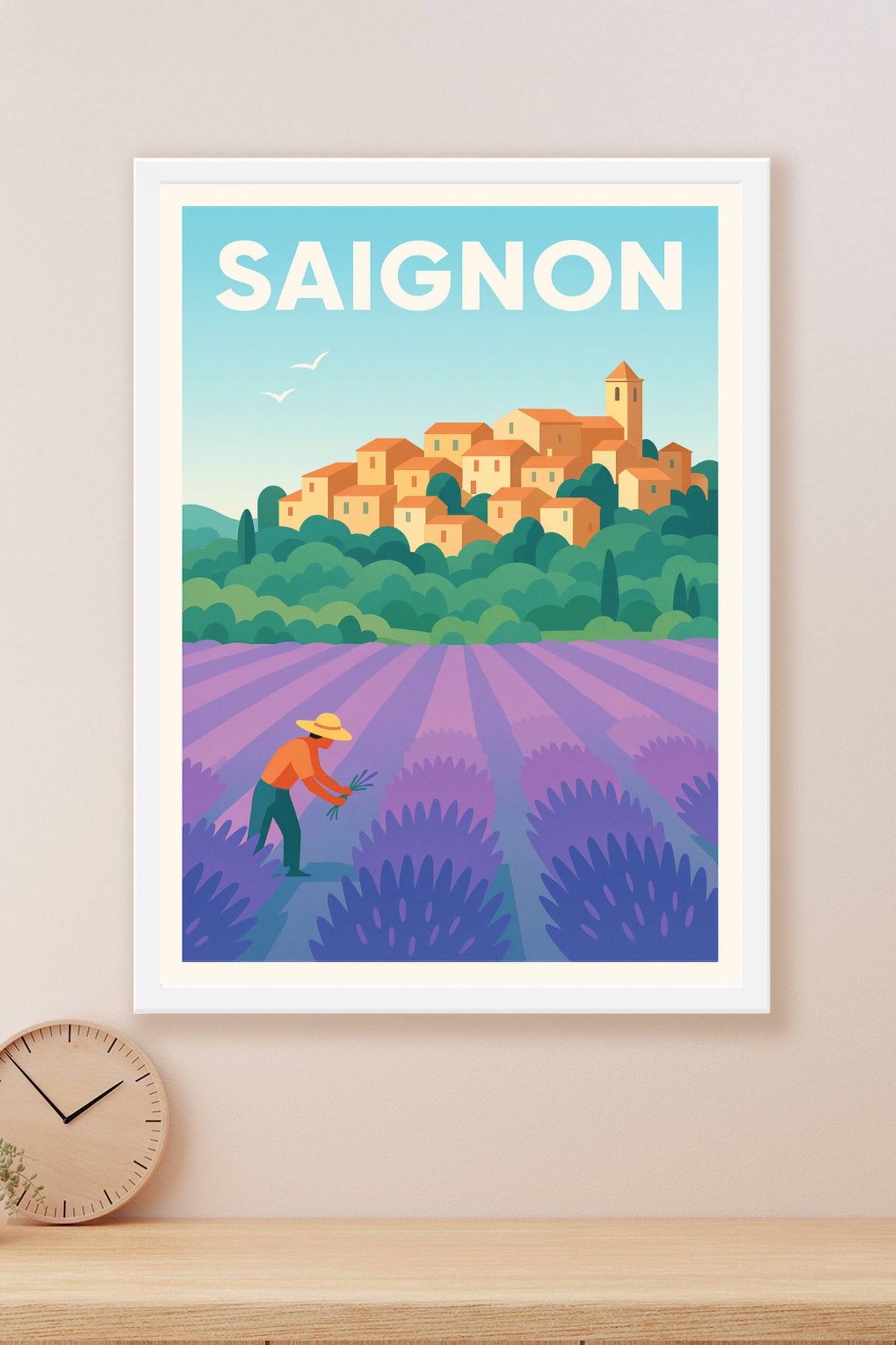 Affiche de Saignon - Le charme intemporel de la Provence en poster