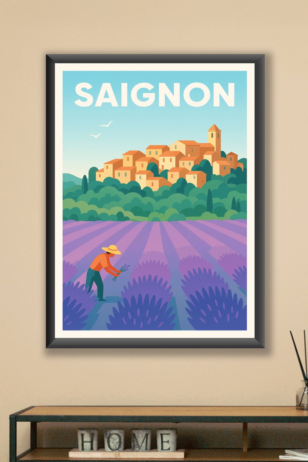Affiche de Saignon - Le charme intemporel de la Provence en poster