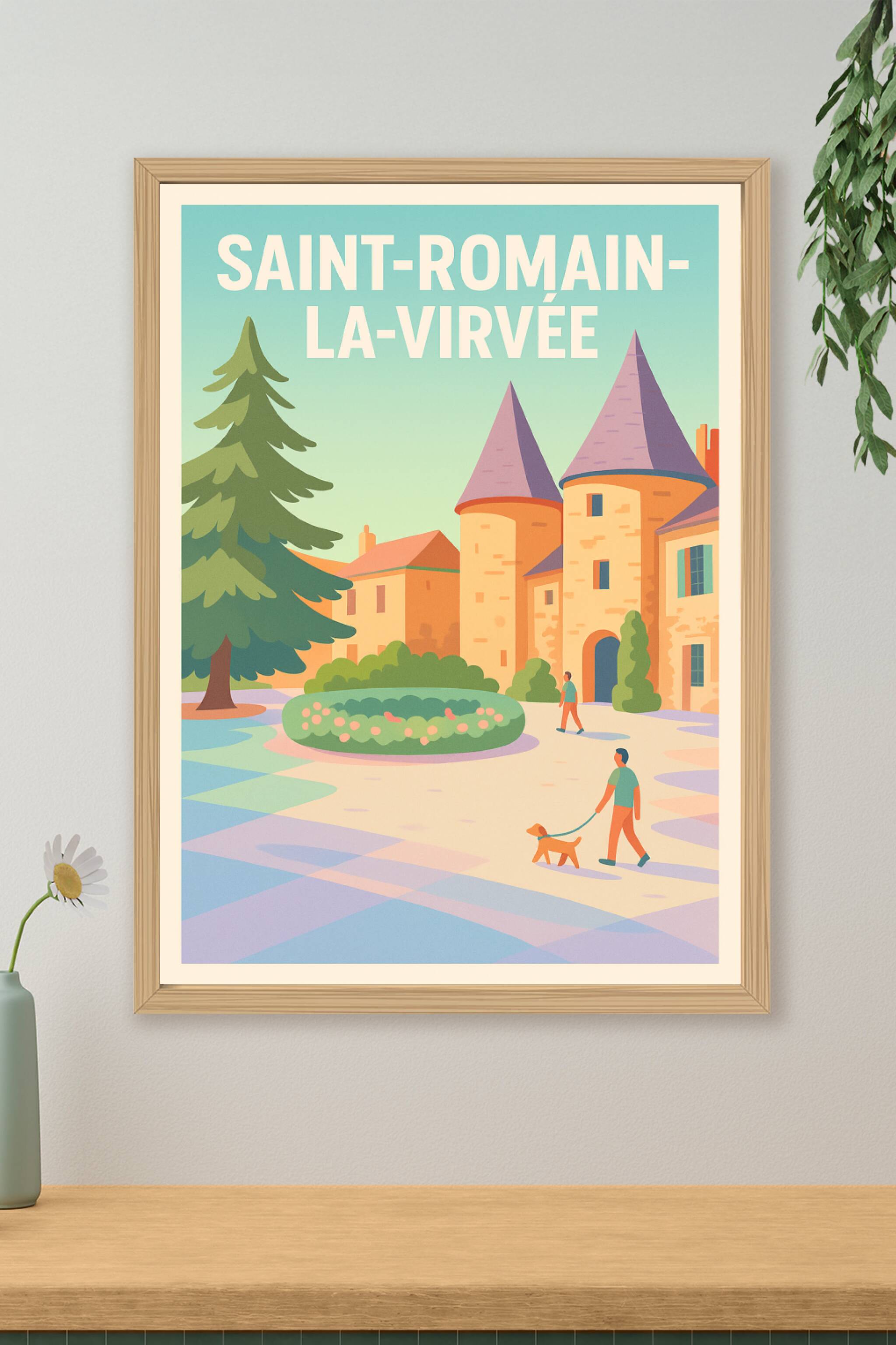 Affiche de Saint-Romain-la-Virvée - Charme et douceur d'une promenade paisible