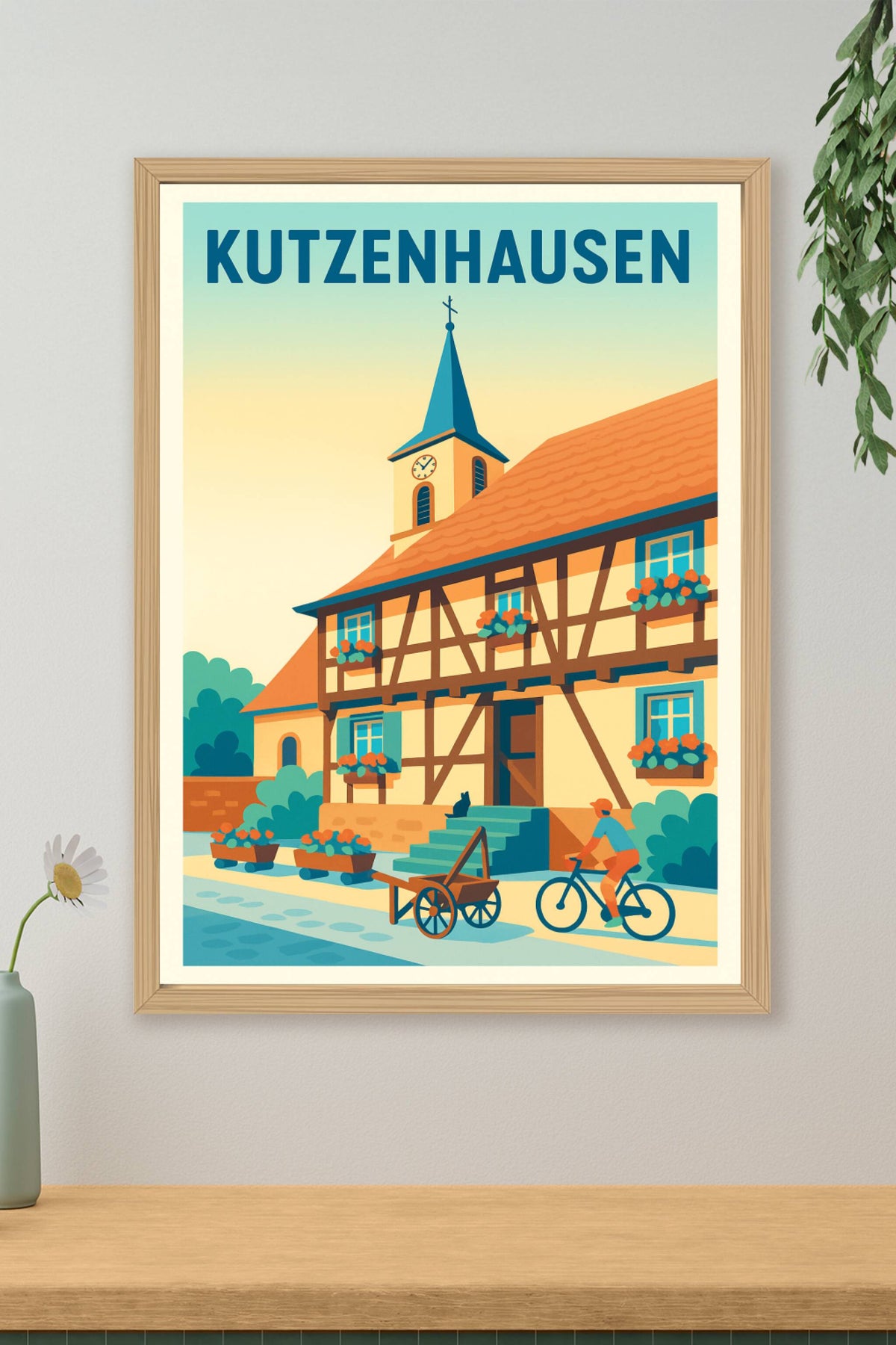 Affiche de Kutzenhausen - Charme pittoresque de l'Alsace traditionnelle