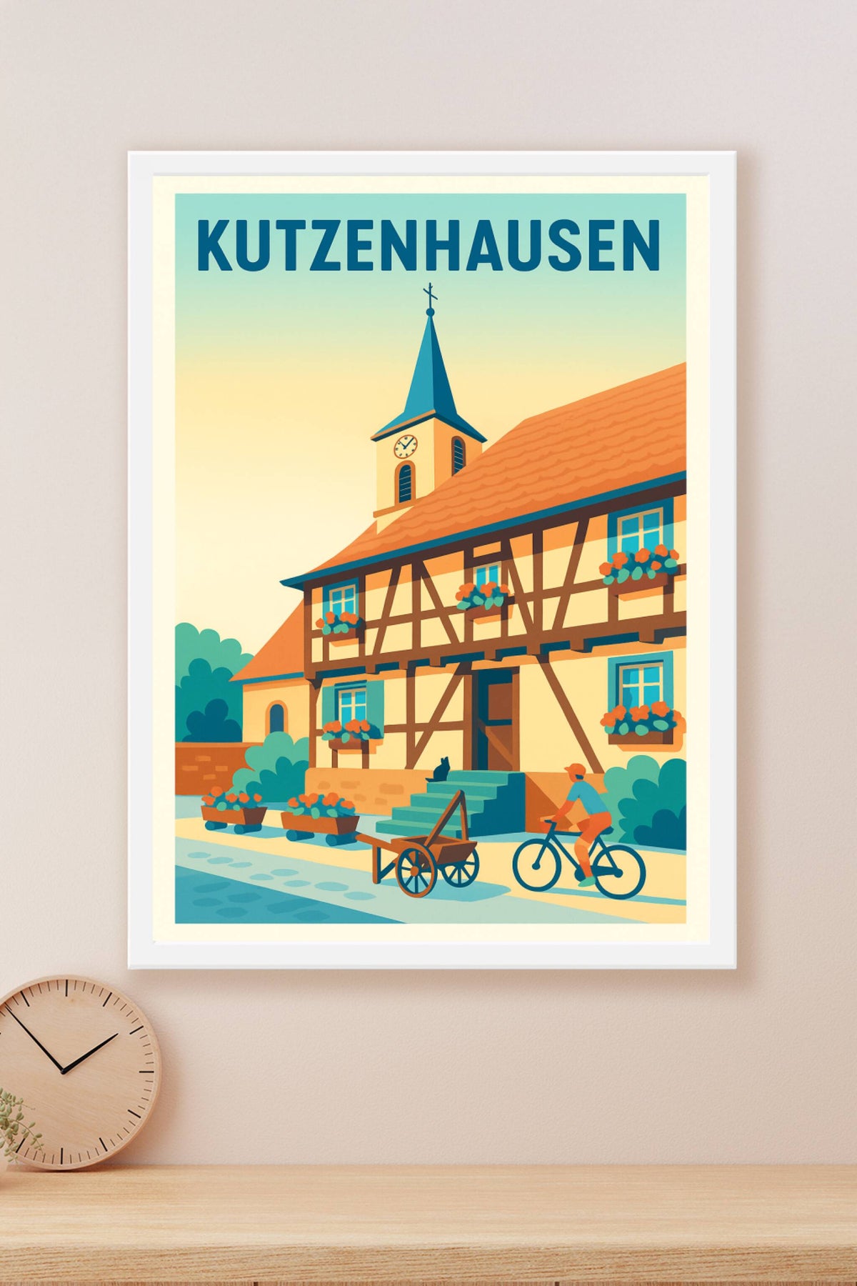 Affiche de Kutzenhausen - Charme pittoresque de l'Alsace traditionnelle