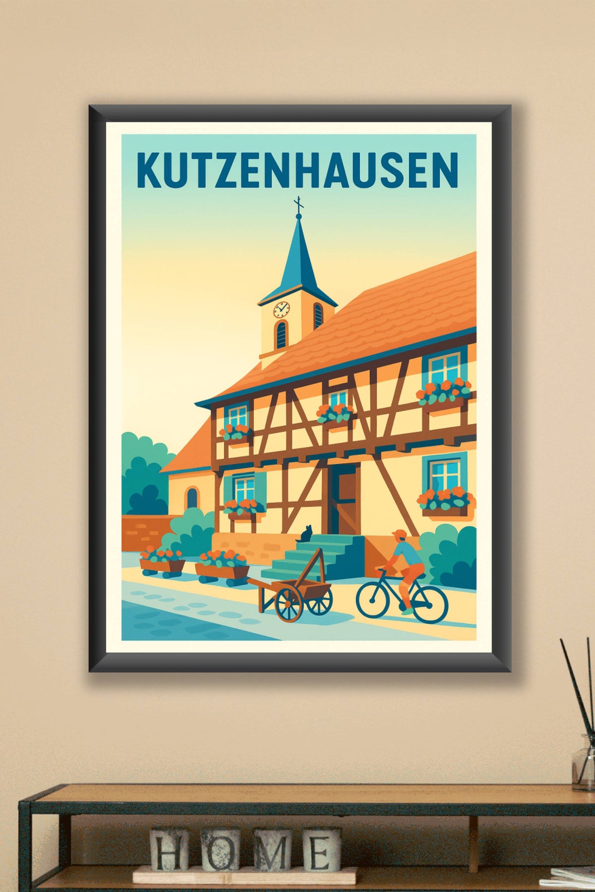 Affiche de Kutzenhausen - Charme pittoresque de l'Alsace traditionnelle