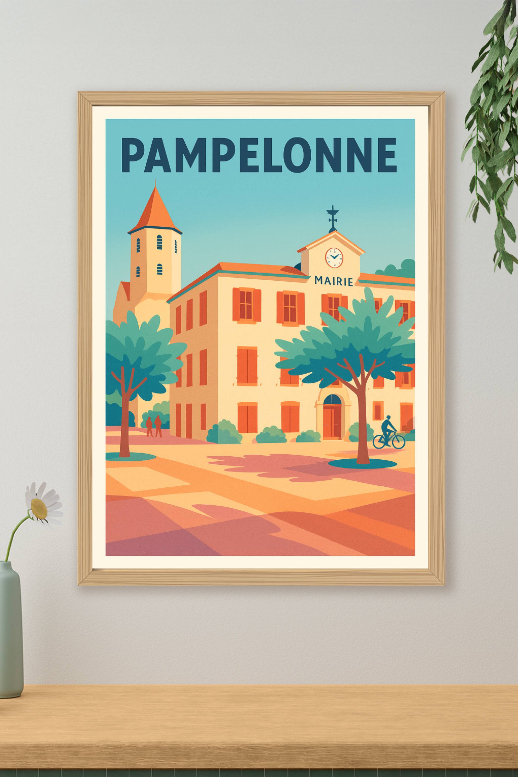 Affiche de Pampelonne - L'esprit paisible du village au cœur de la place