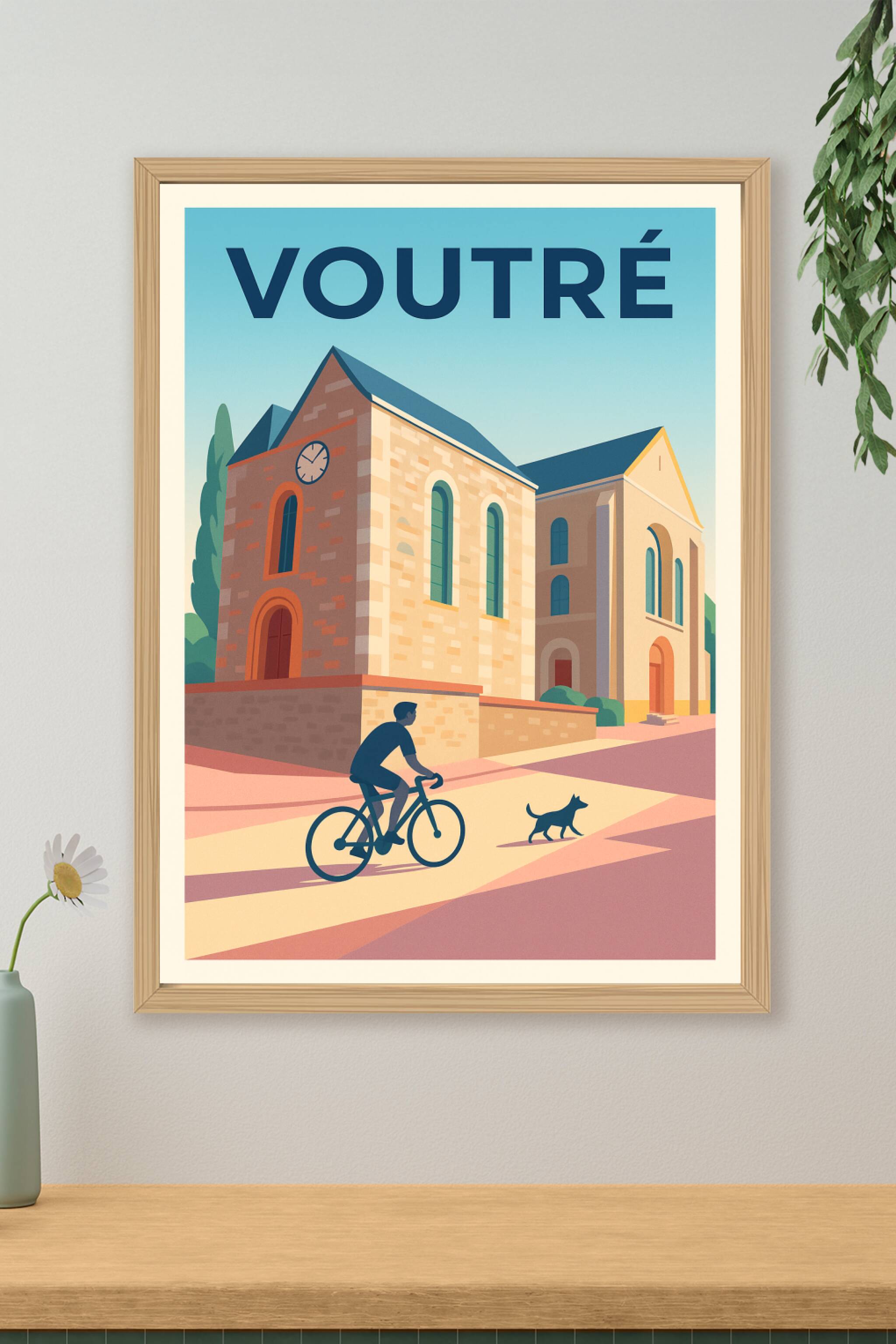 Affiche de Voutré - Charme paisible et balades à vélo