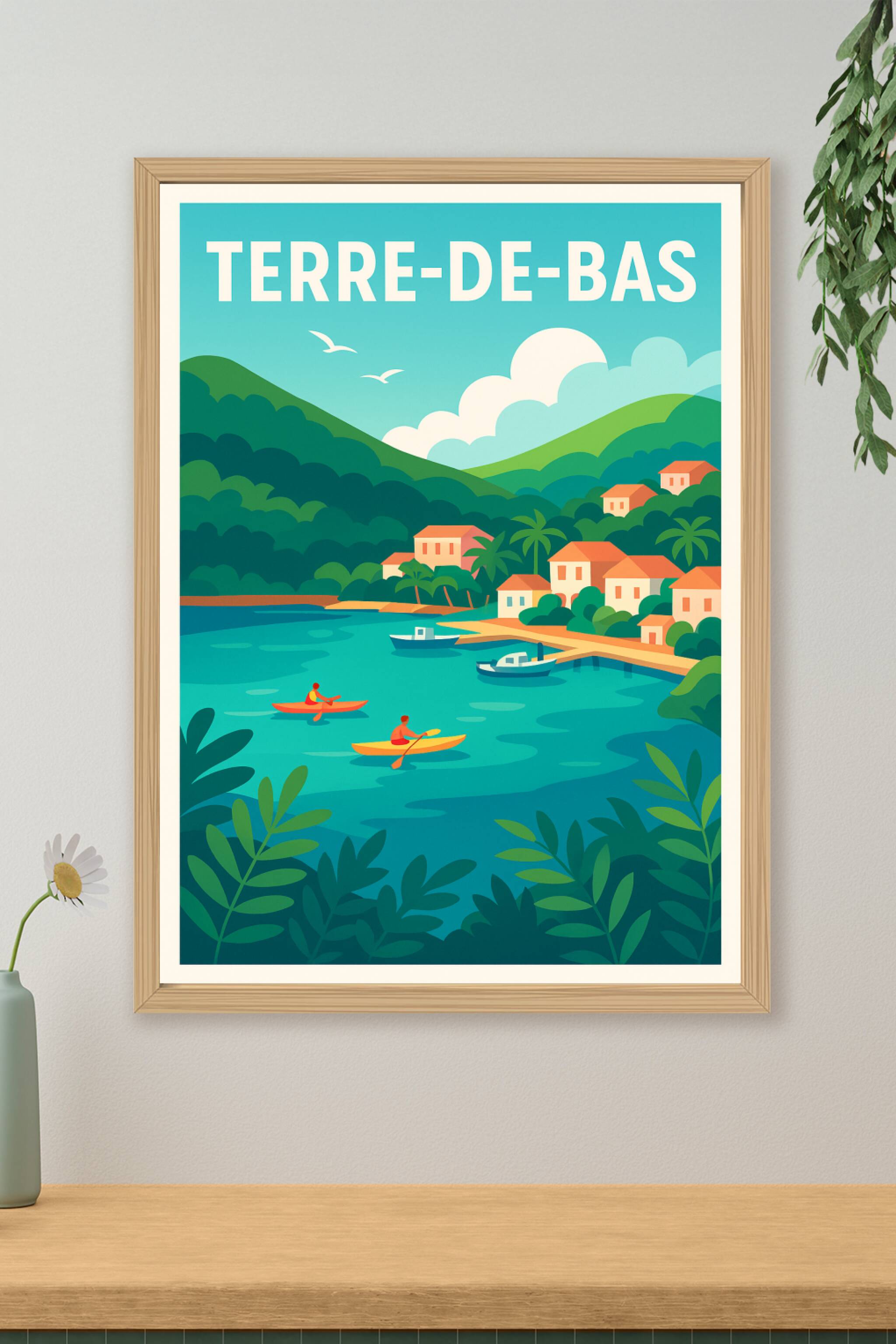 Affiche de Terre-de-Bas - Évasion tropicale et sérénité insulaire