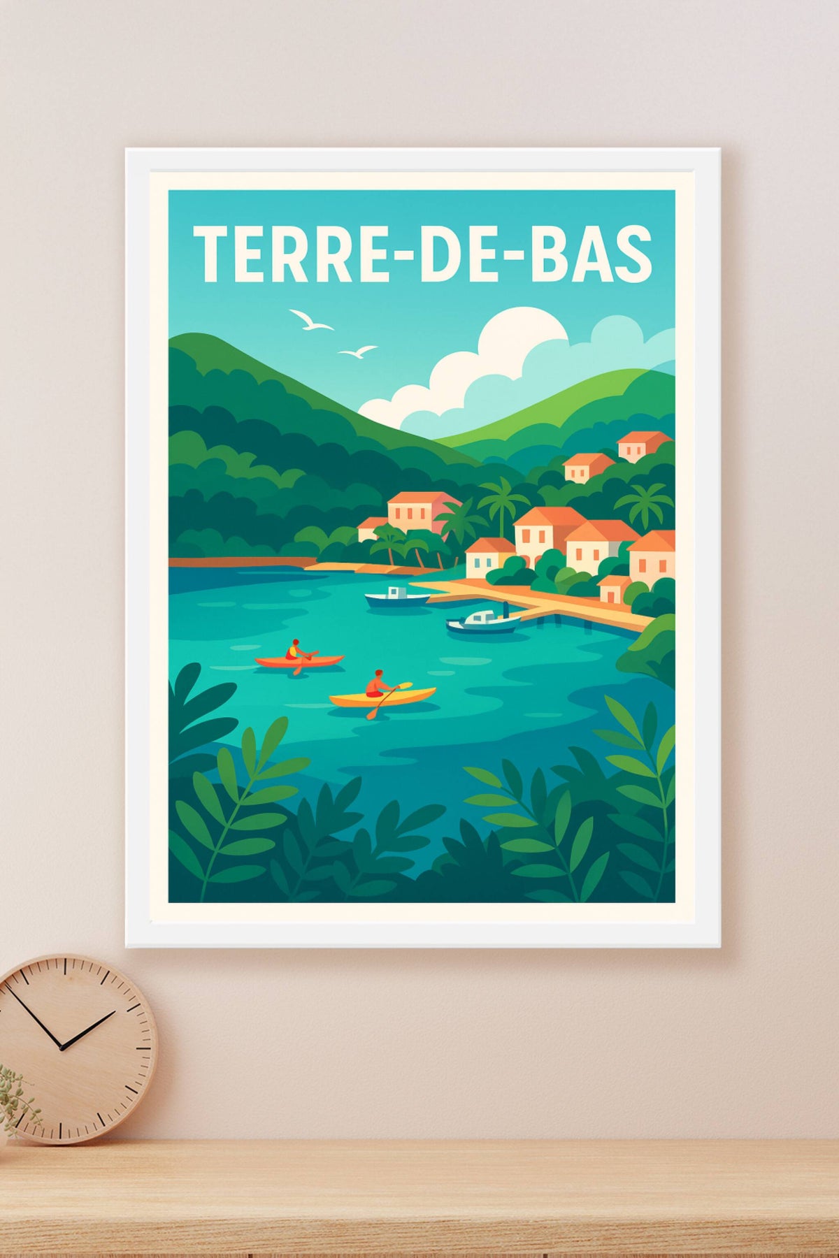 Affiche de Terre-de-Bas - Évasion tropicale et sérénité insulaire