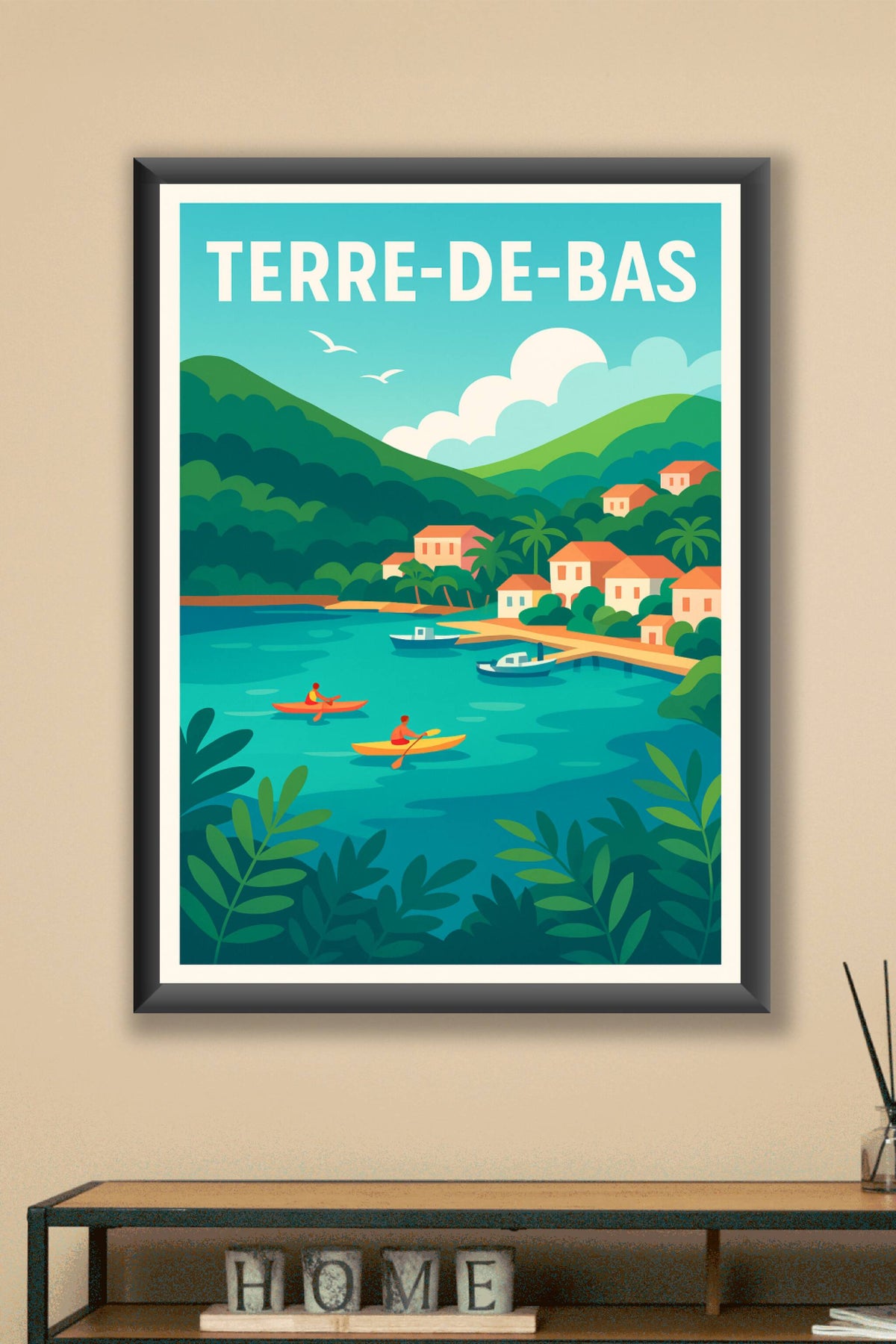 Affiche de Terre-de-Bas - Évasion tropicale et sérénité insulaire