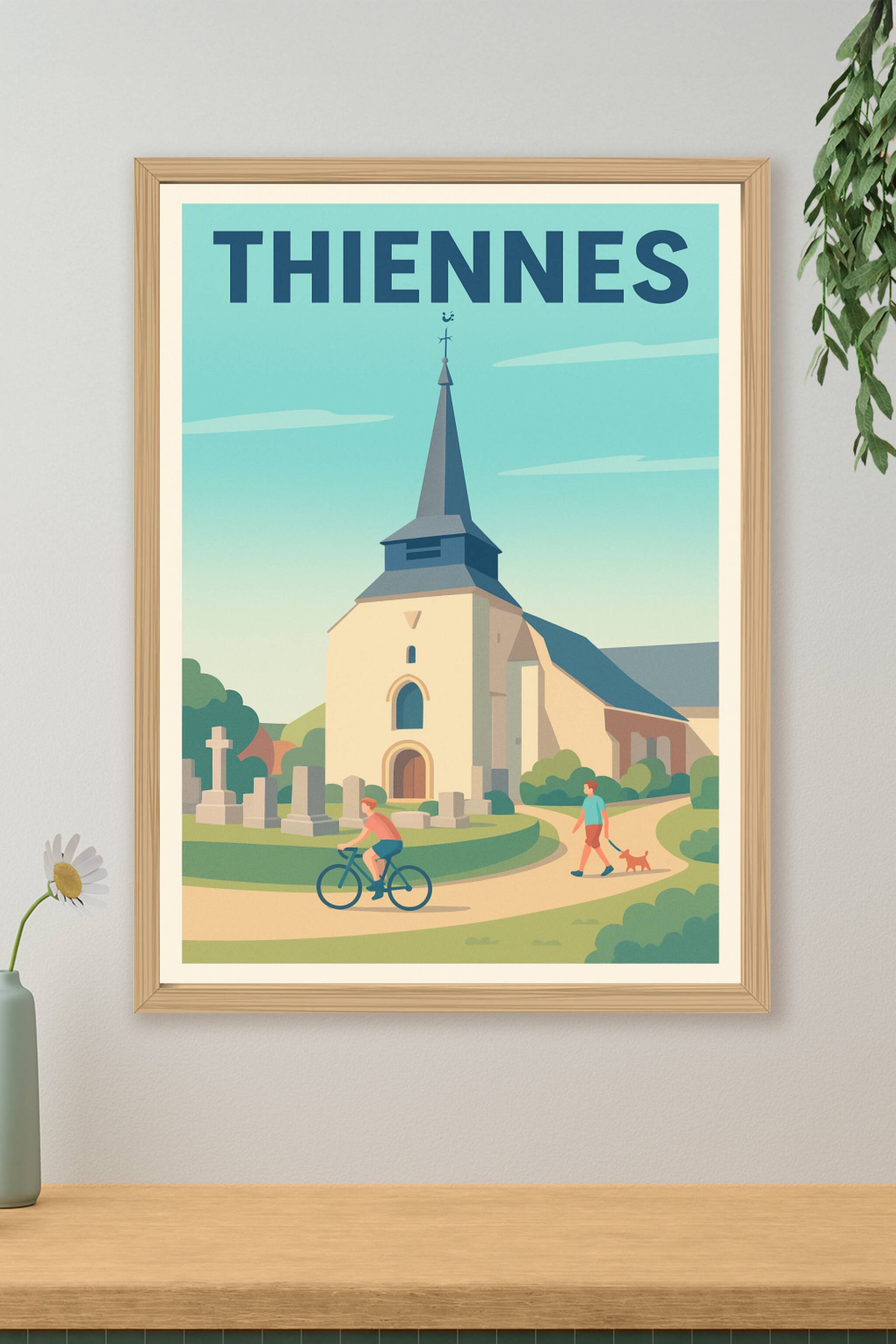 Affiche de Thiennes - Charme paisible et patrimoine local