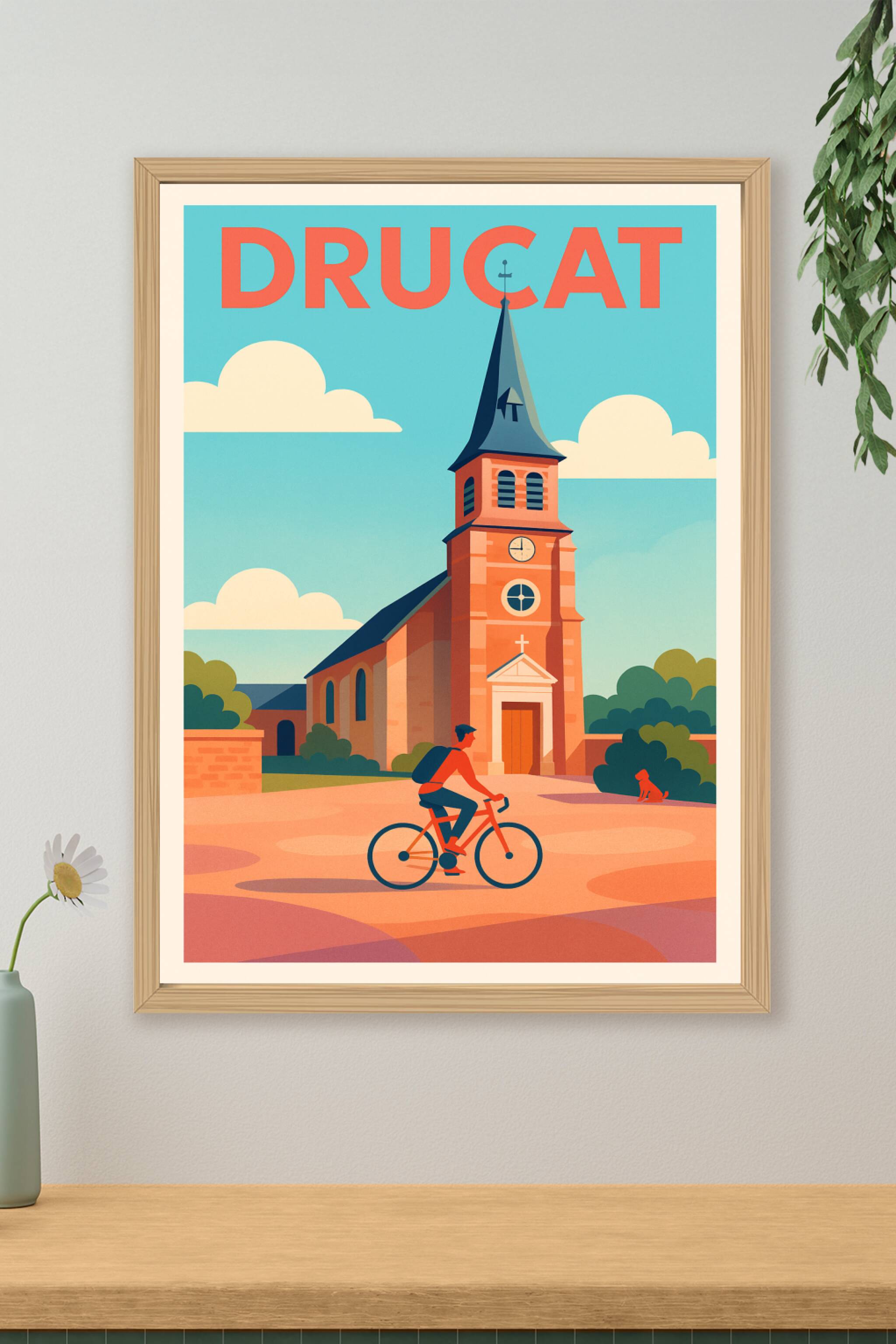 Affiche de Drucat - Sérénité et patrimoine à vélo