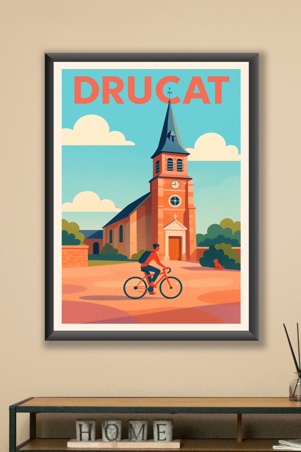 Affiche de Drucat - Sérénité et patrimoine à vélo