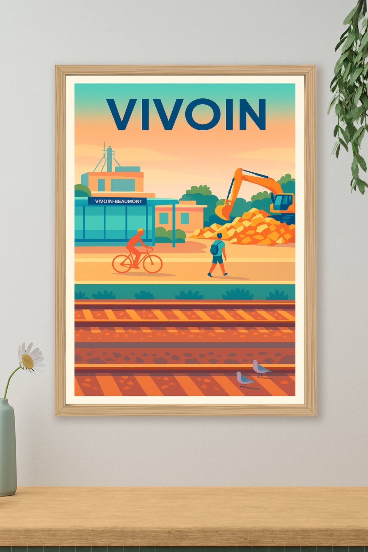 Affiche de Vivoin - Ambiance paisible au bord des rails