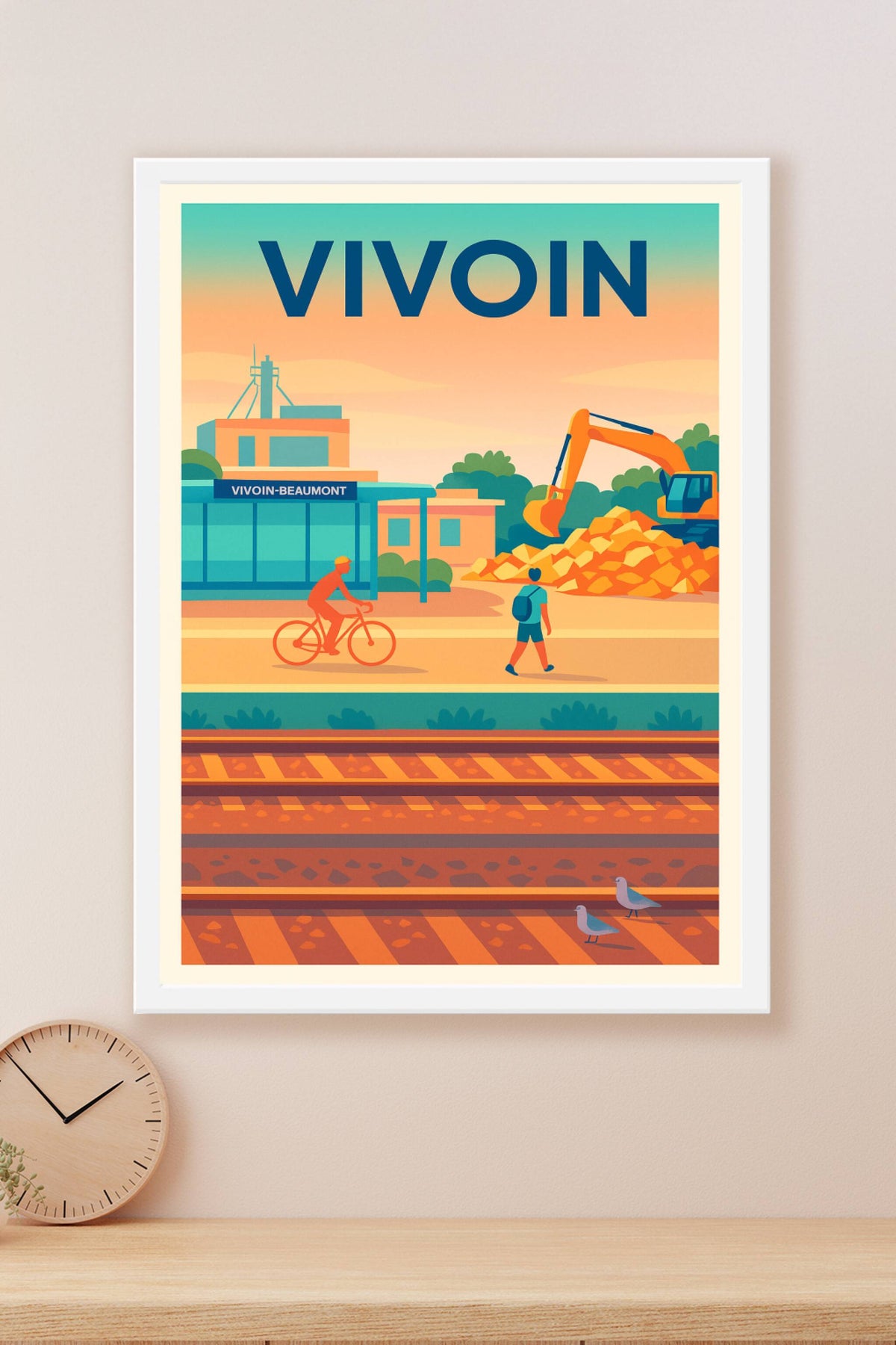 Affiche de Vivoin - Ambiance paisible au bord des rails