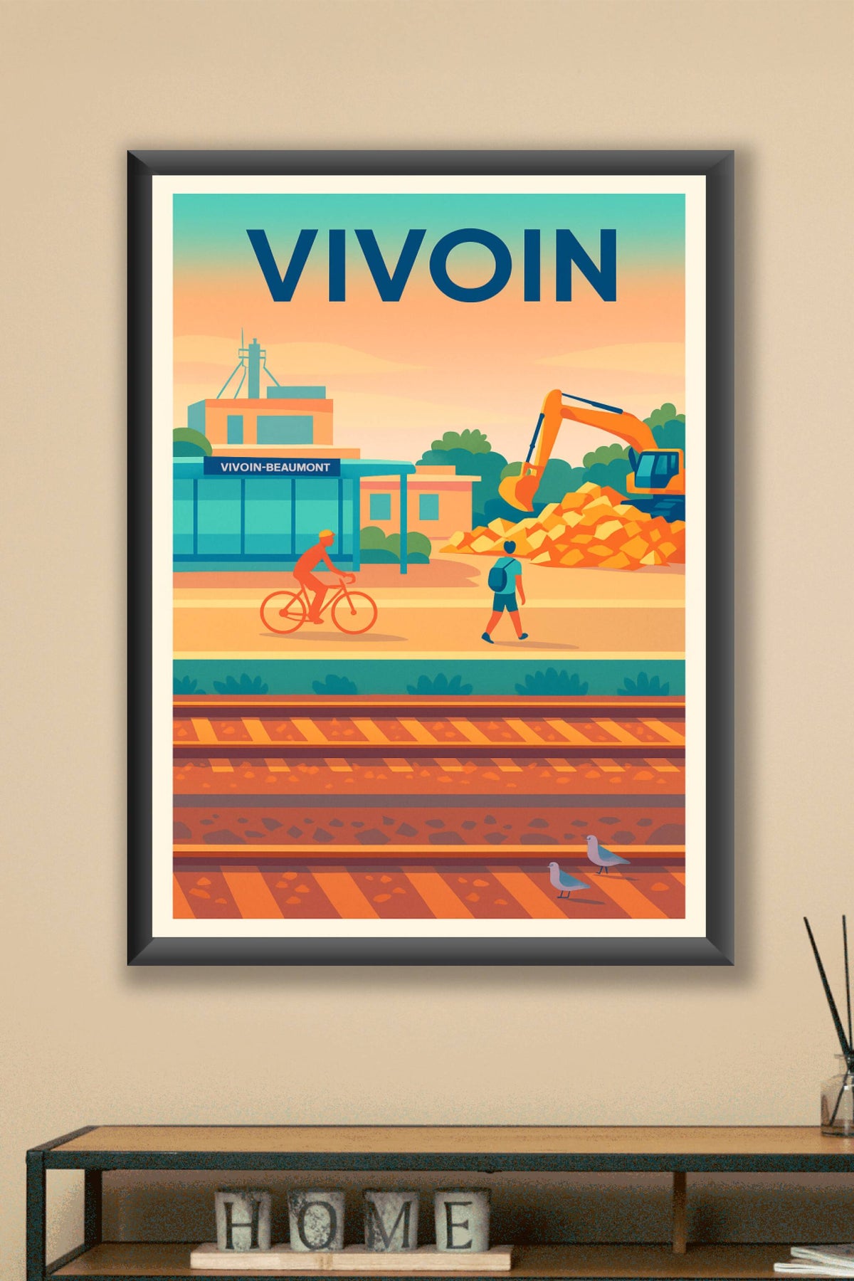 Affiche de Vivoin - Ambiance paisible au bord des rails