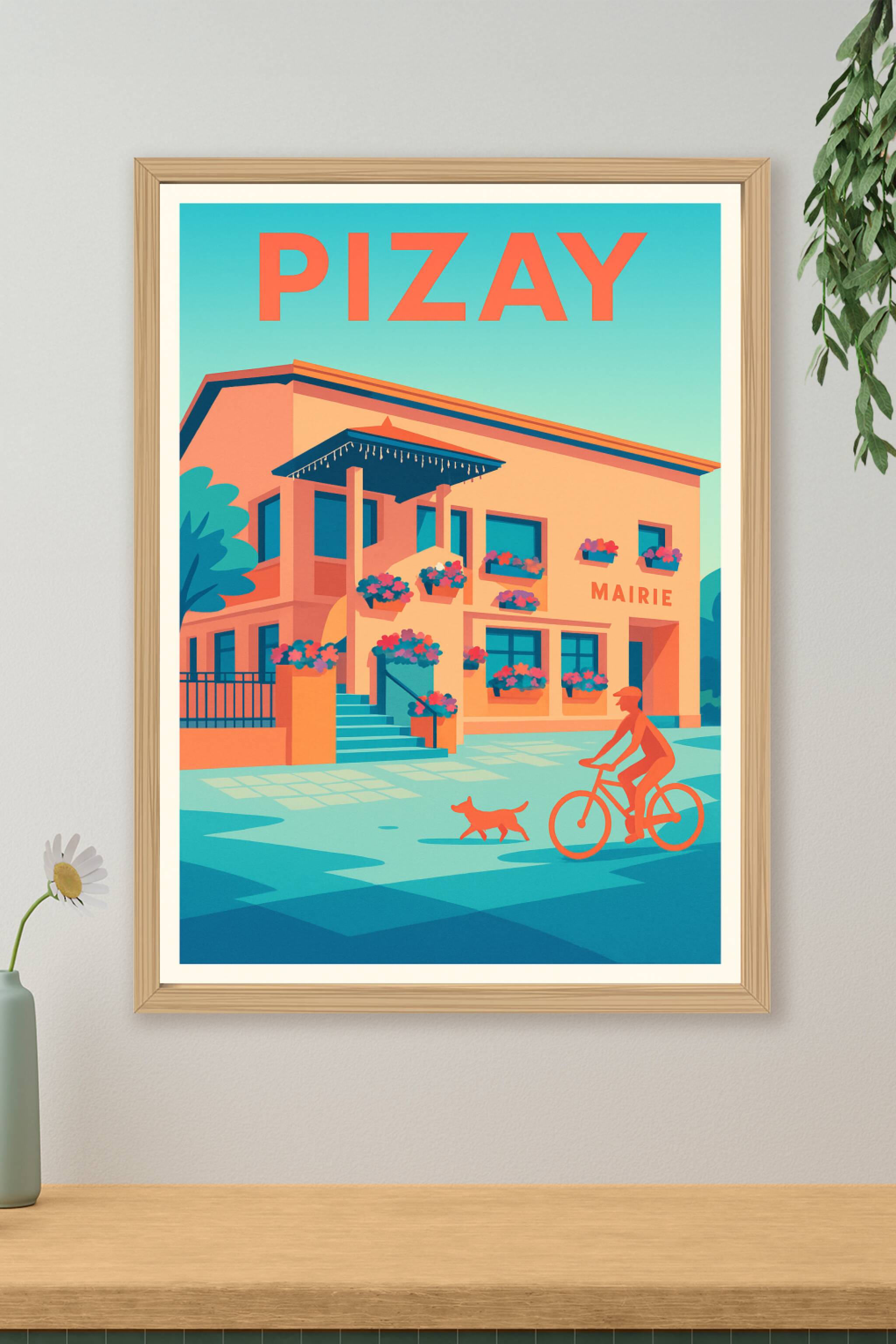 Affiche de Pizay - Douceur de vie et charme local