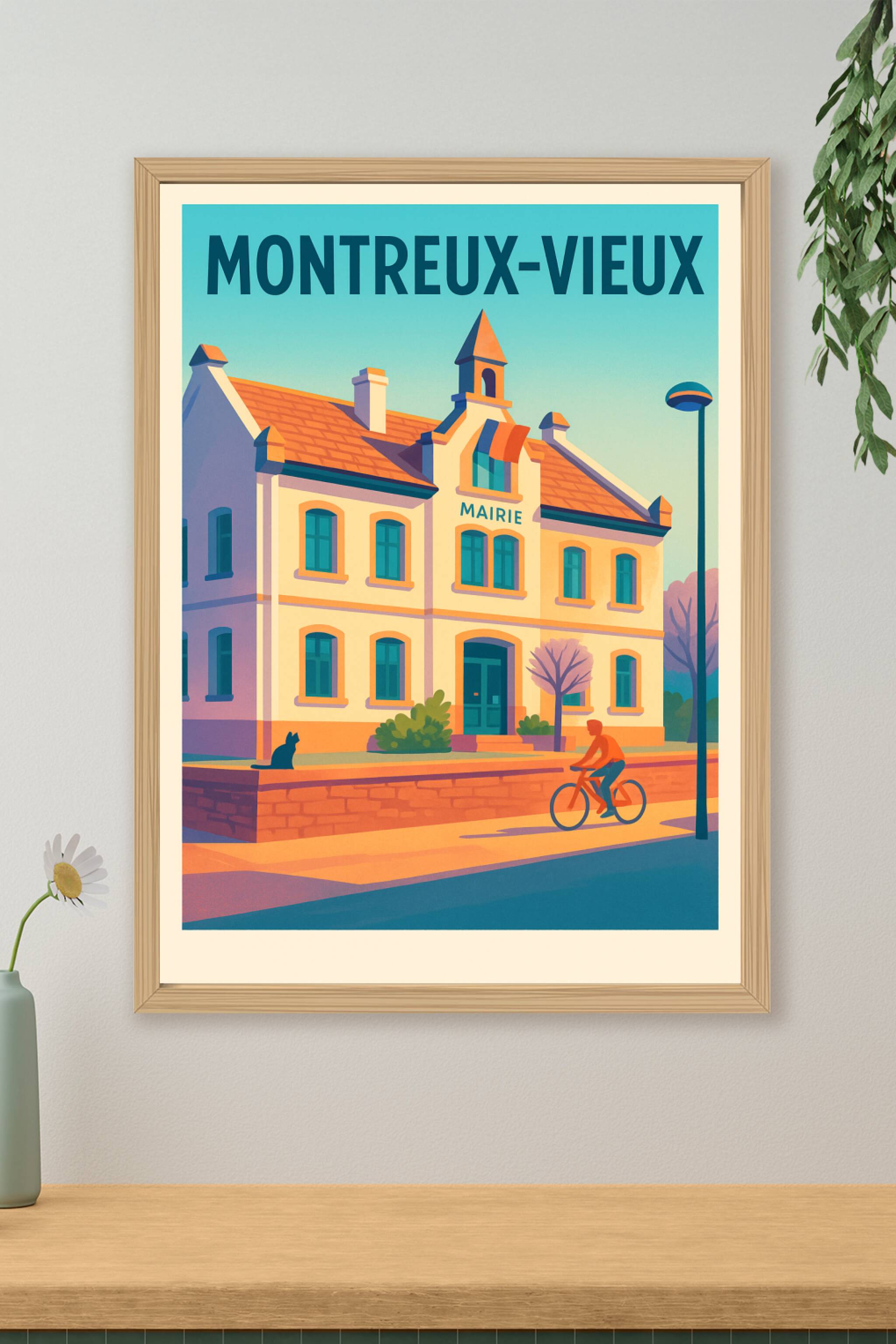 Affiche de Montreux-Vieux - Charme tranquille du cœur de village