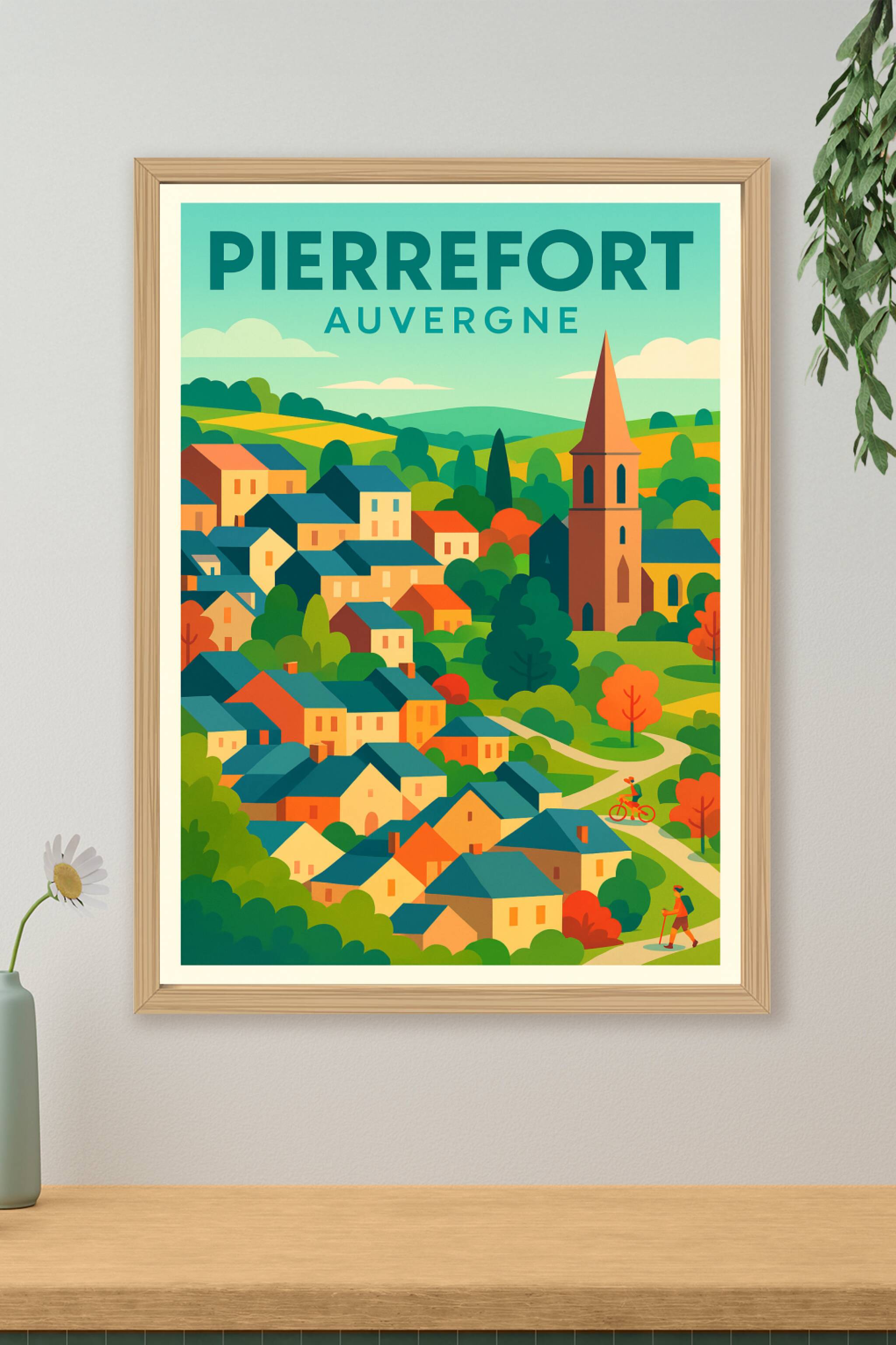 Affiche de Pierrefort - Charme et nature au cœur de l'Auvergne