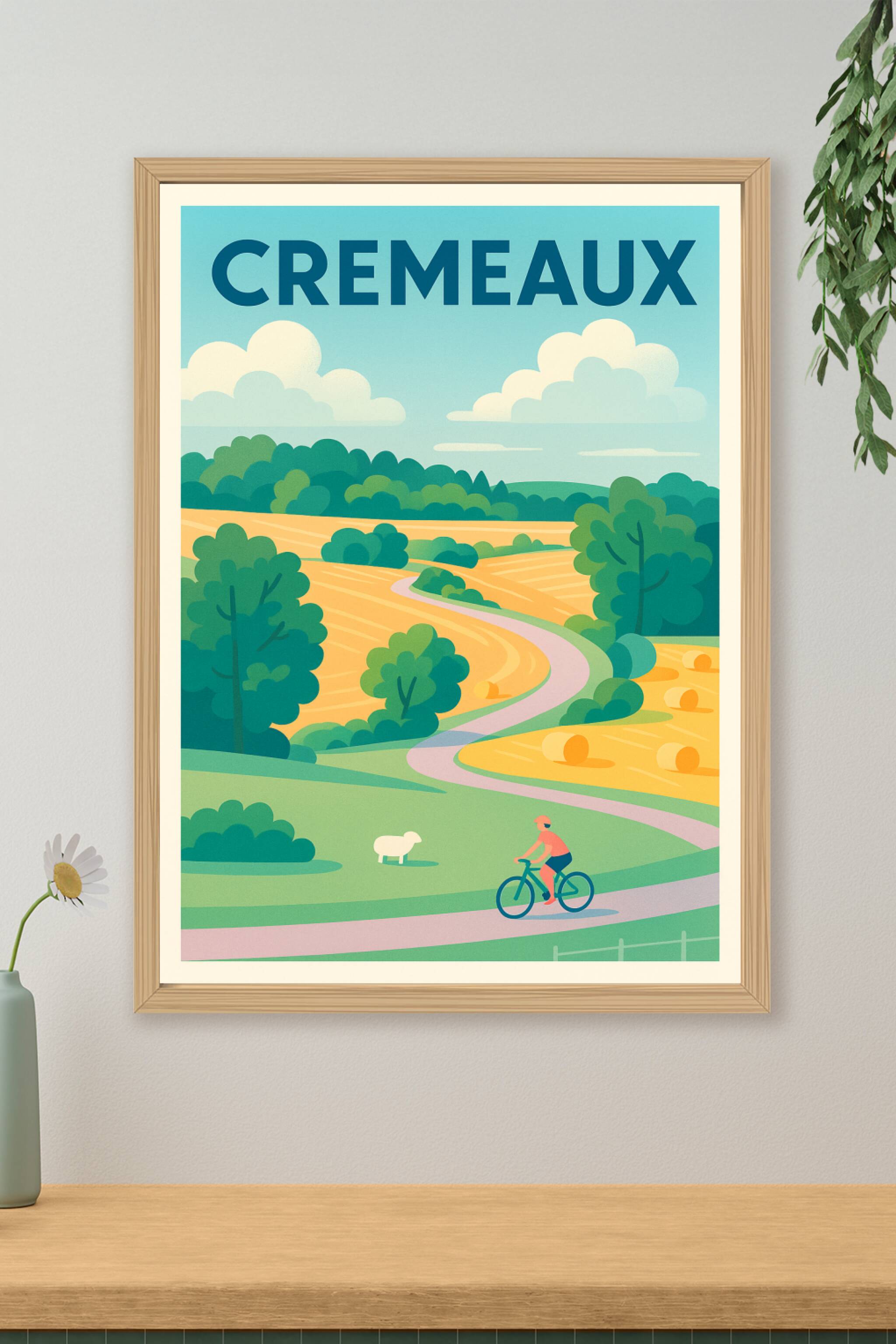 Affiche de Cremeaux - Évasion champêtre et douceur de vivre