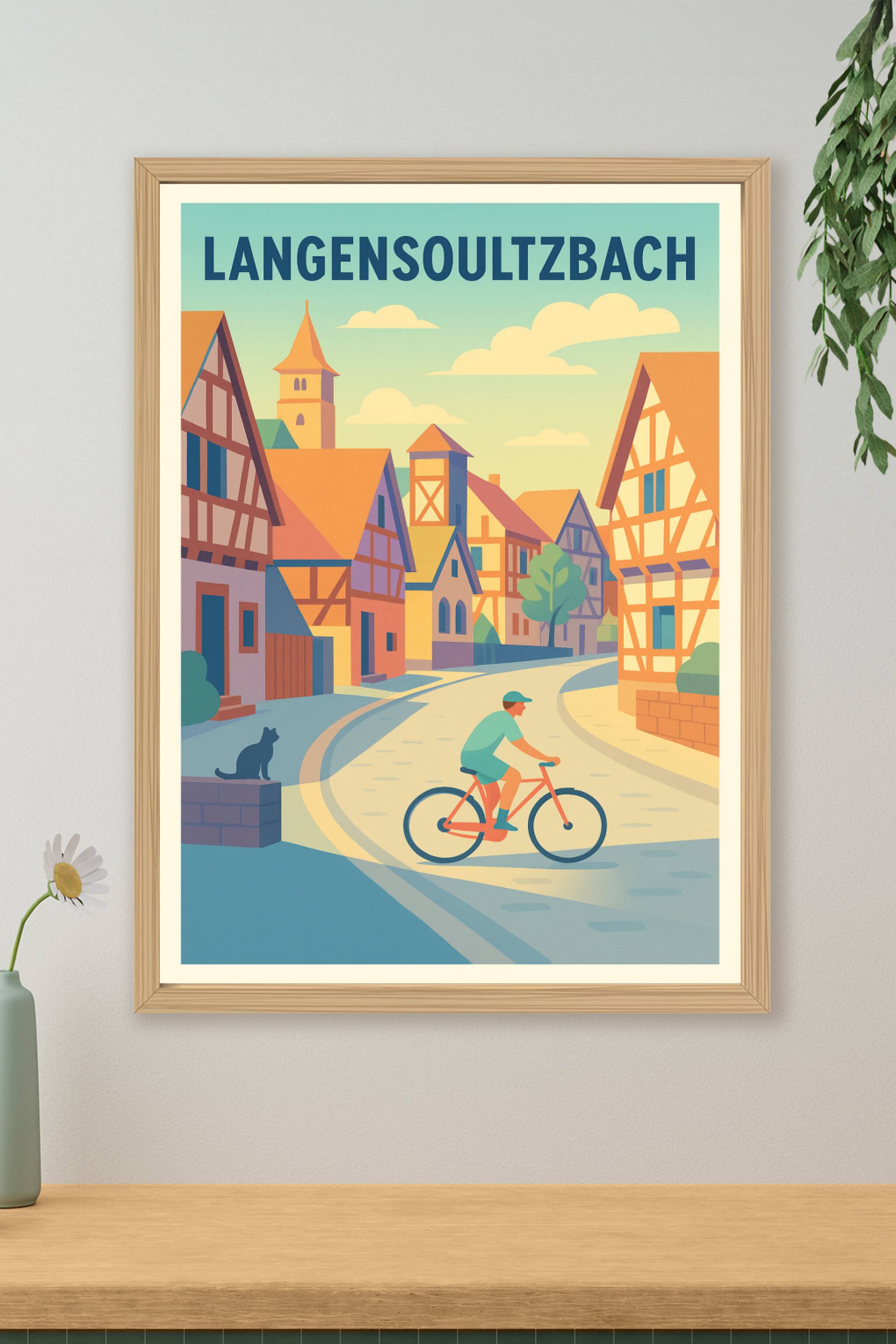 Affiche de Langensoultzbach - Charme pittoresque d'un village alsacien