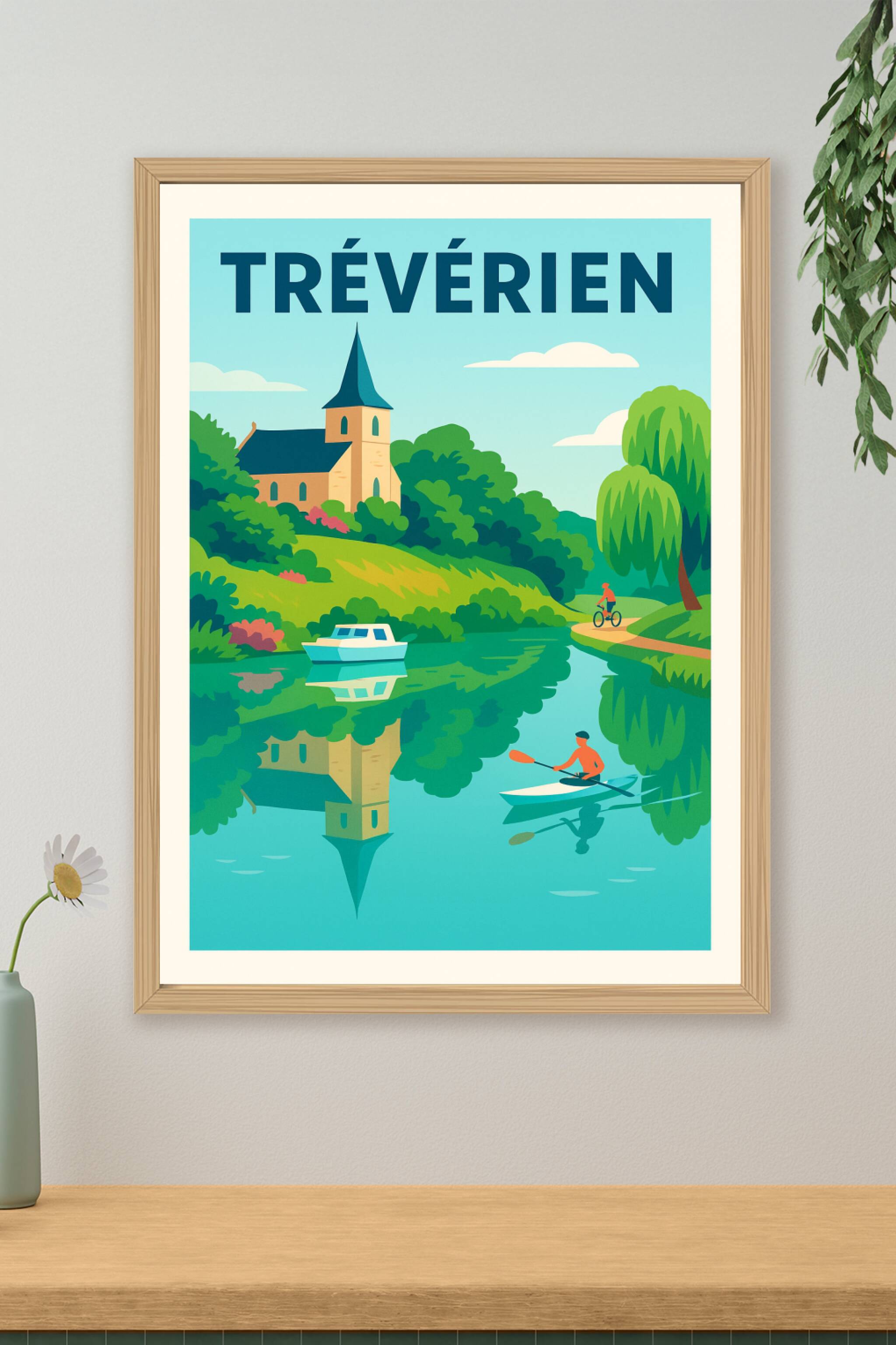 Affiche de Trévérien - Sérénité et nature au fil de l'eau