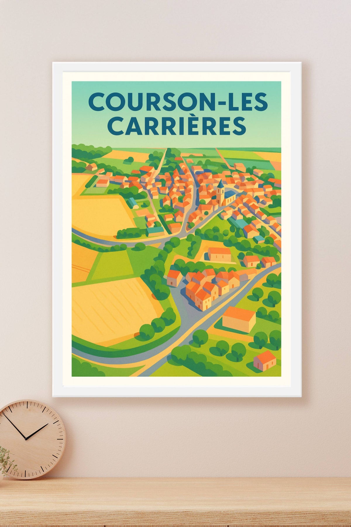 Affiche de Courson-les-Carrières - Vue pittoresque d'un village charmant