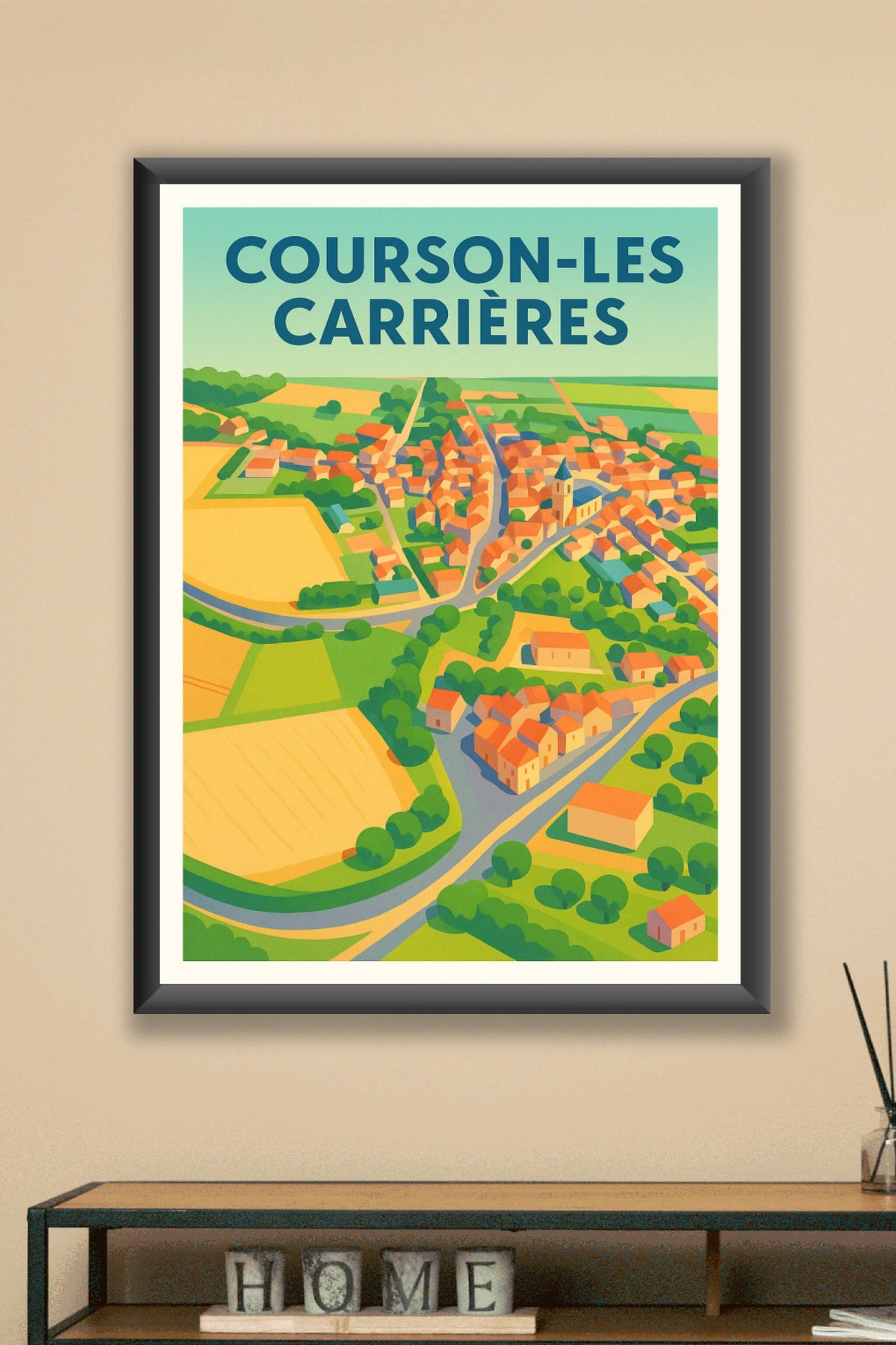Affiche de Courson-les-Carrières - Vue pittoresque d'un village charmant