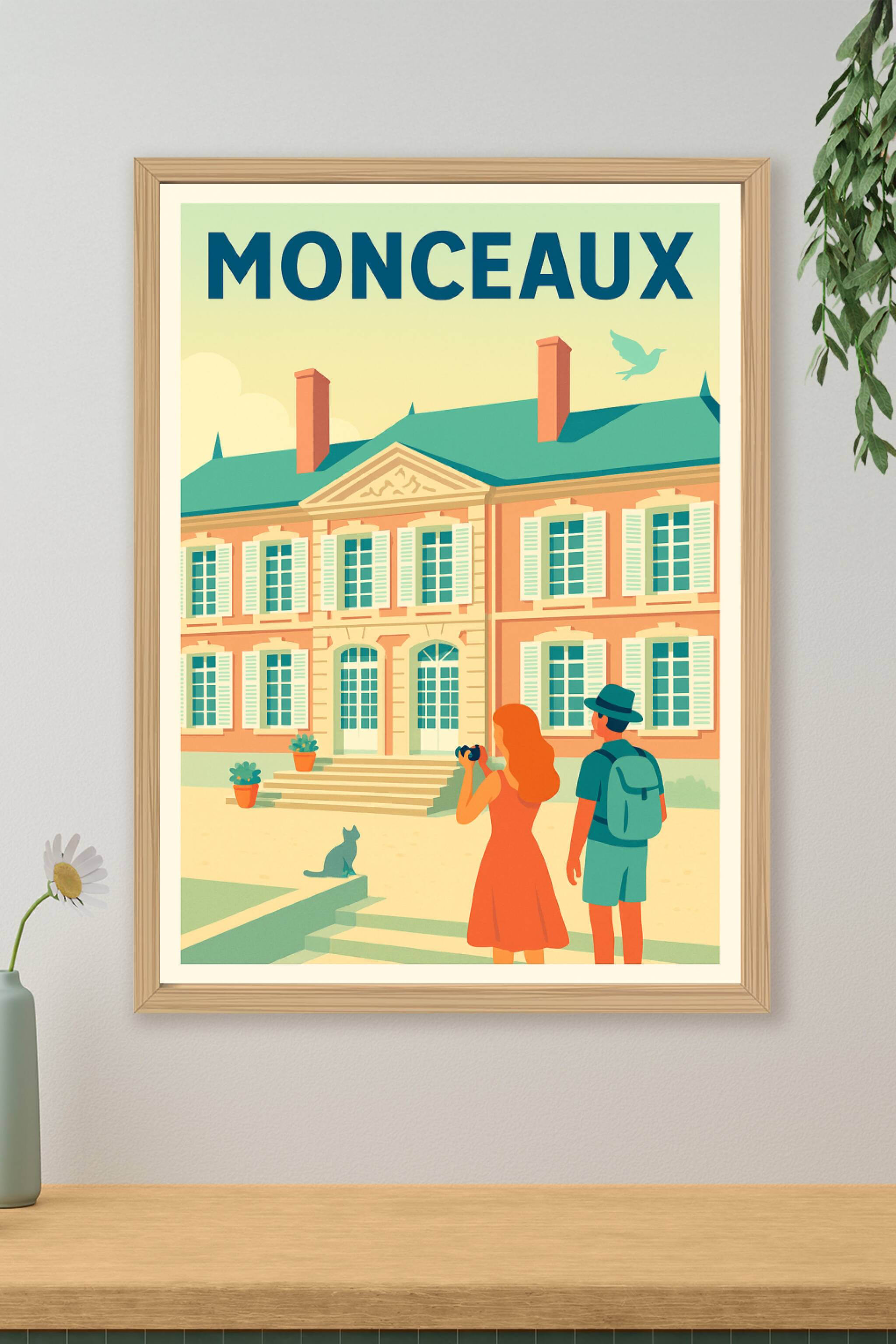 Affiche de Monceaux - Charme et élégance d'un cadre historique