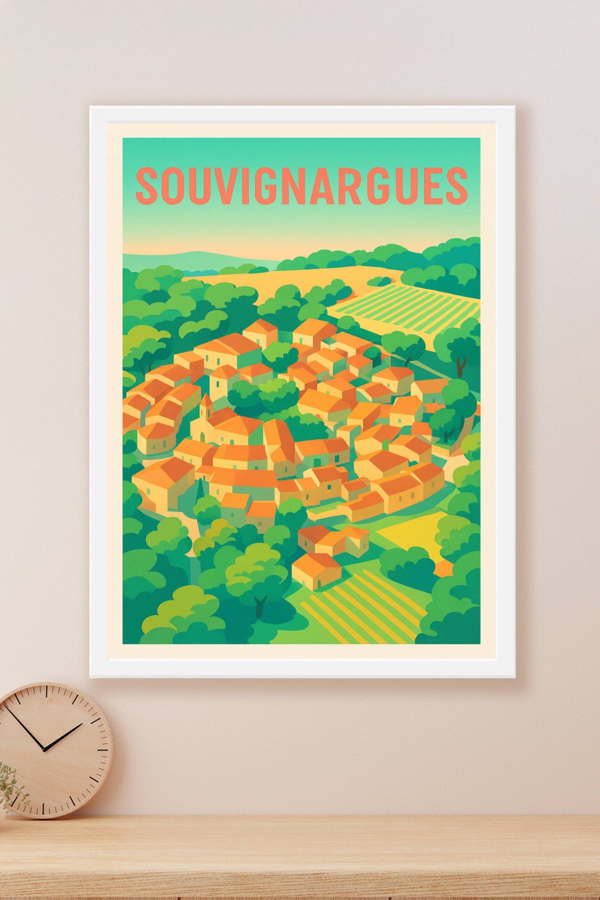 Affiche de Souvignargues - Charme provençal et paysages bucoliques