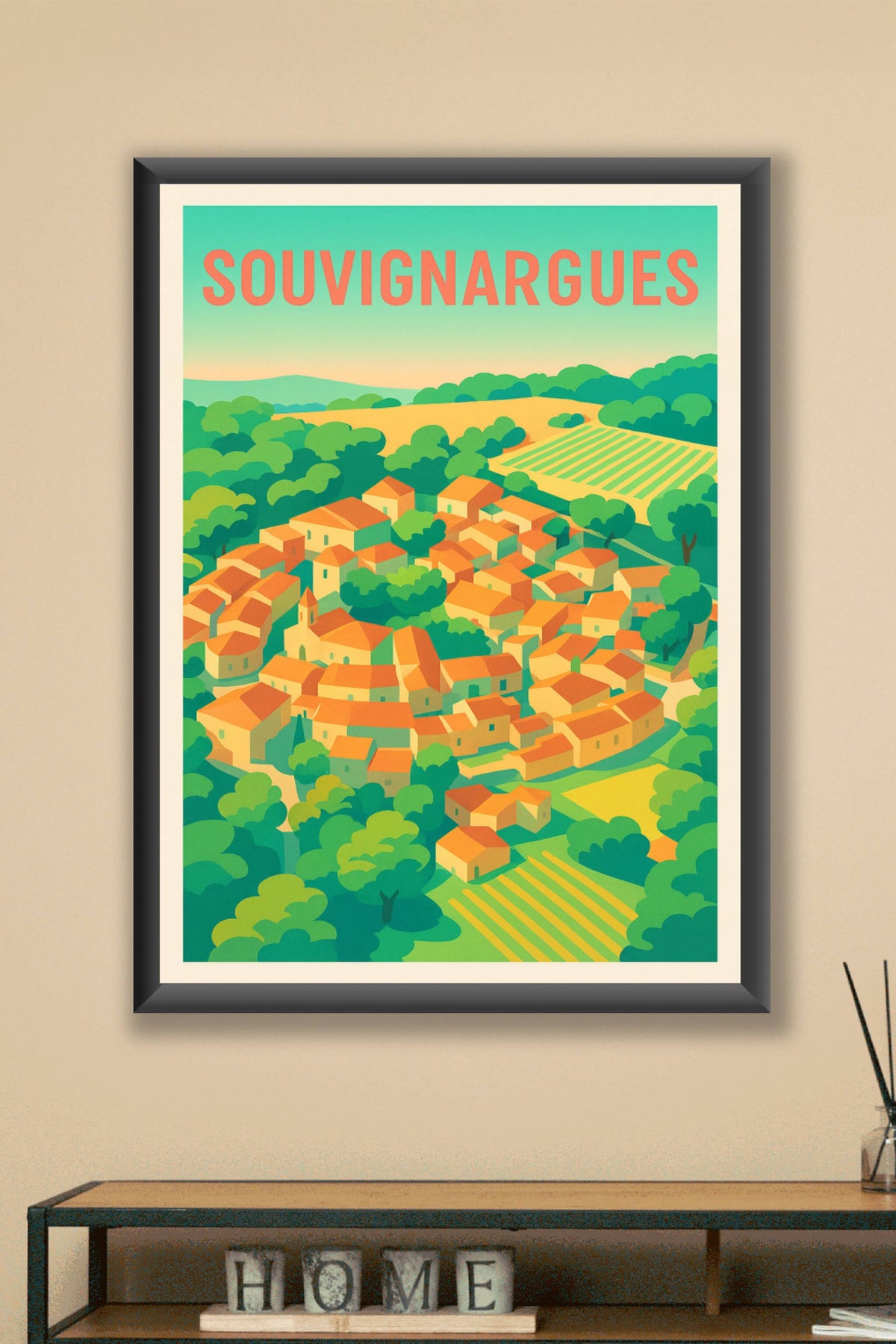 Affiche de Souvignargues - Charme provençal et paysages bucoliques