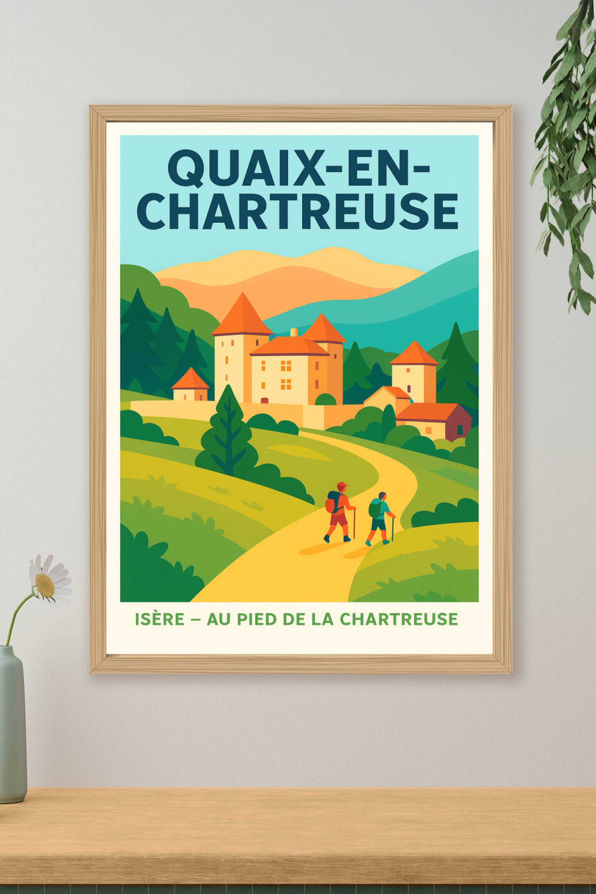 Affiche de Quaix-en-Chartreuse - L'appel des montagnes et des sentiers fleuris