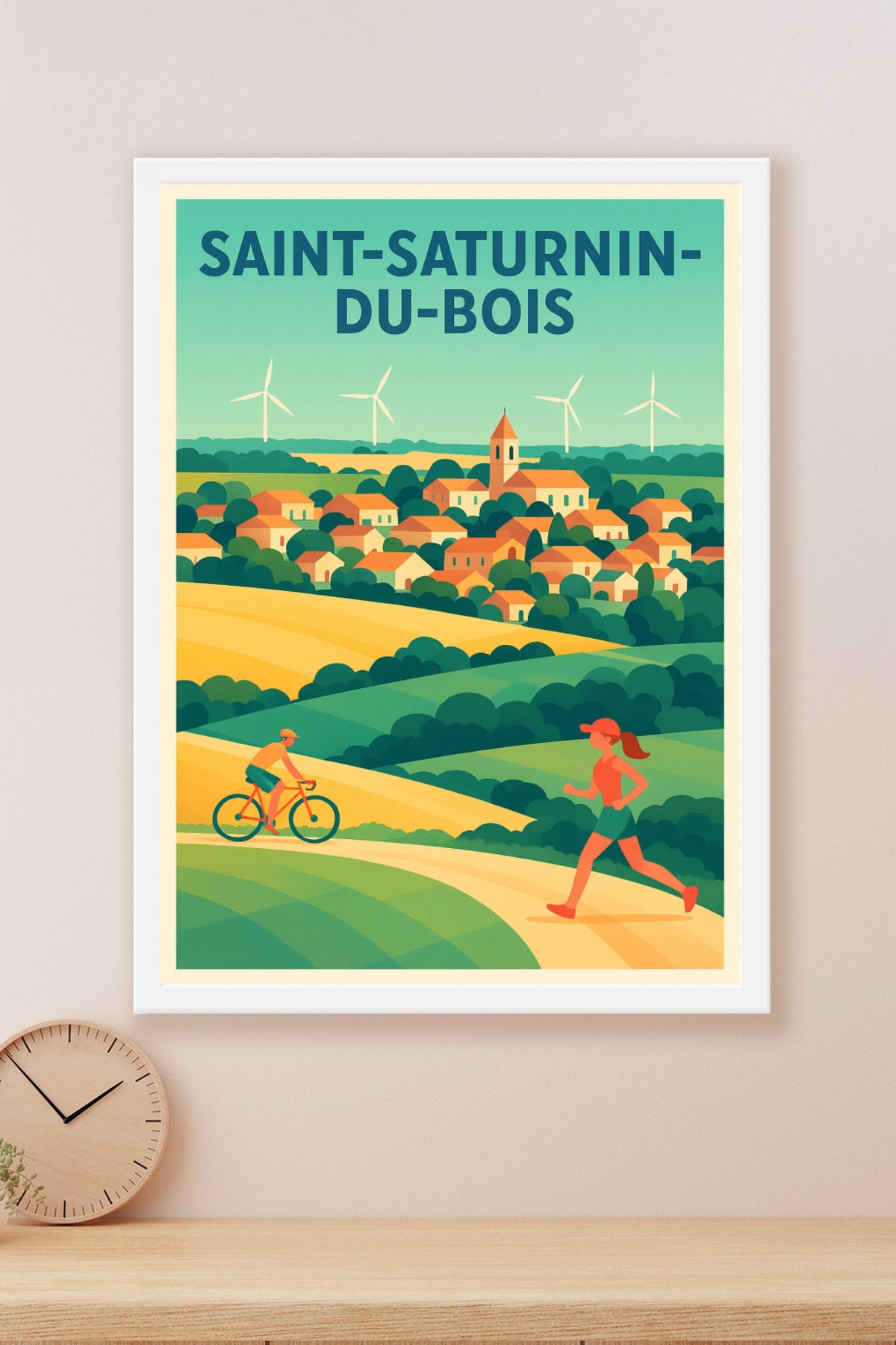 Affiche de Saint-Saturnin-du-Bois - Évasion nature et sport en pleine campagne