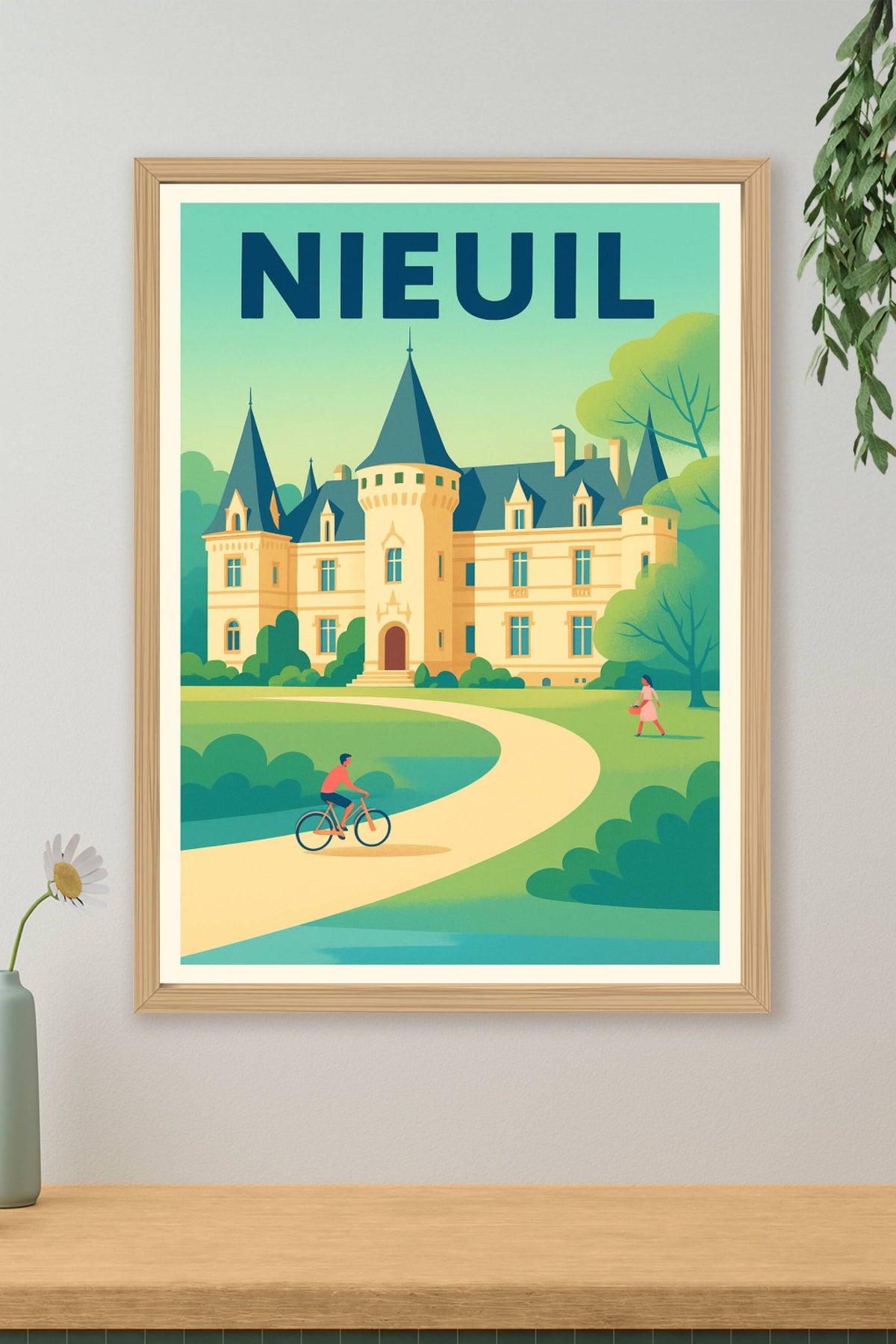 Affiche de Nieuil - Charme et élégance d'un château majesteux
