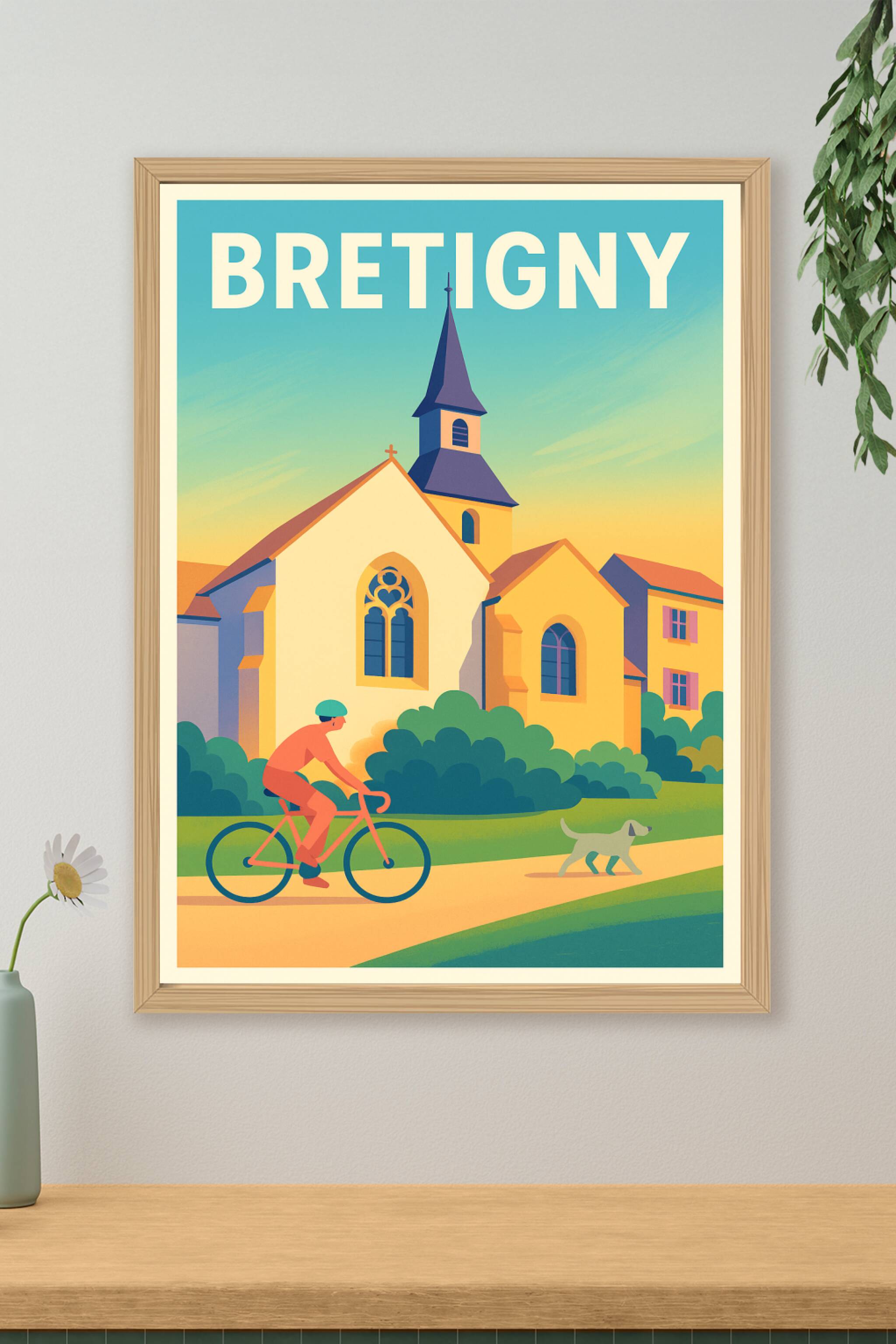 Affiche de Bretigny - L'art de la balade à vélo au cœur du patrimoine