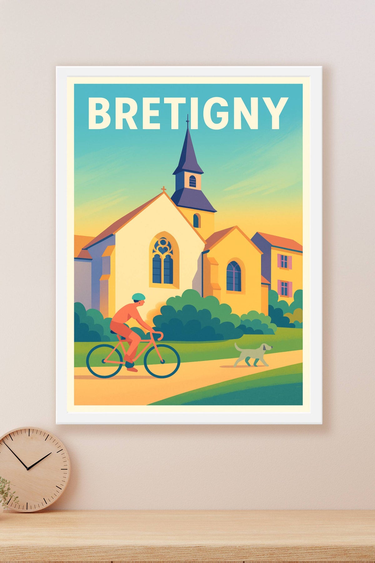 Affiche de Bretigny - L'art de la balade à vélo au cœur du patrimoine