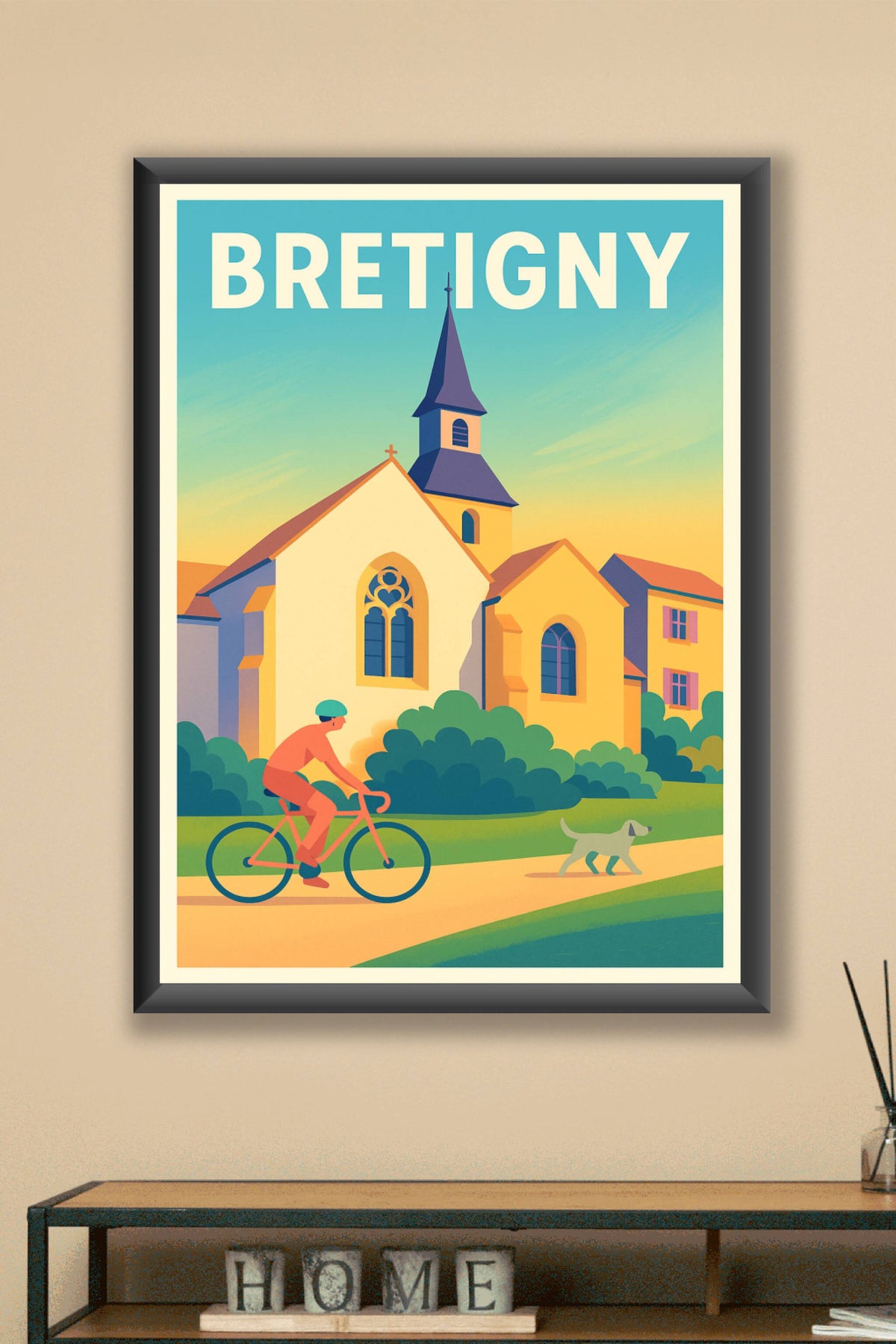 Affiche de Bretigny - L'art de la balade à vélo au cœur du patrimoine