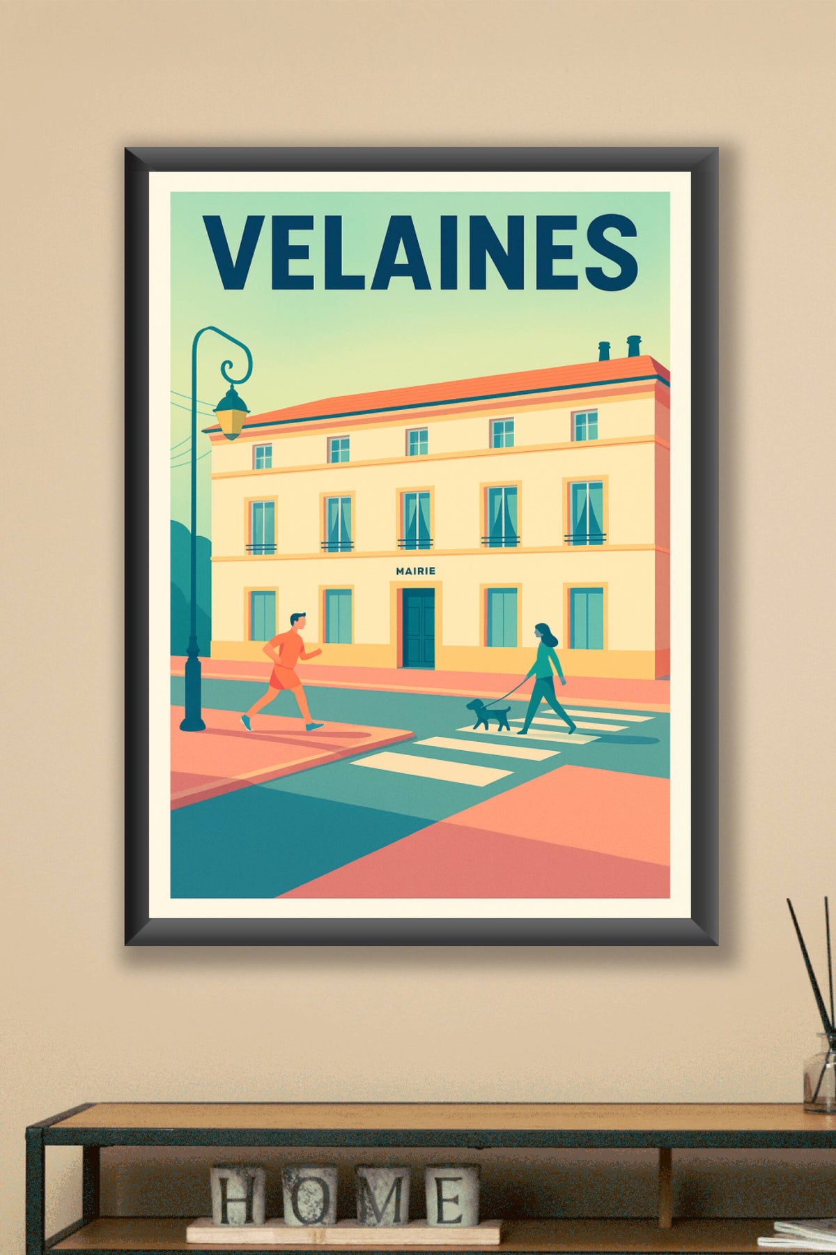 Affiche de Velaines - L'élégance tranquille de la mairie au quotidien