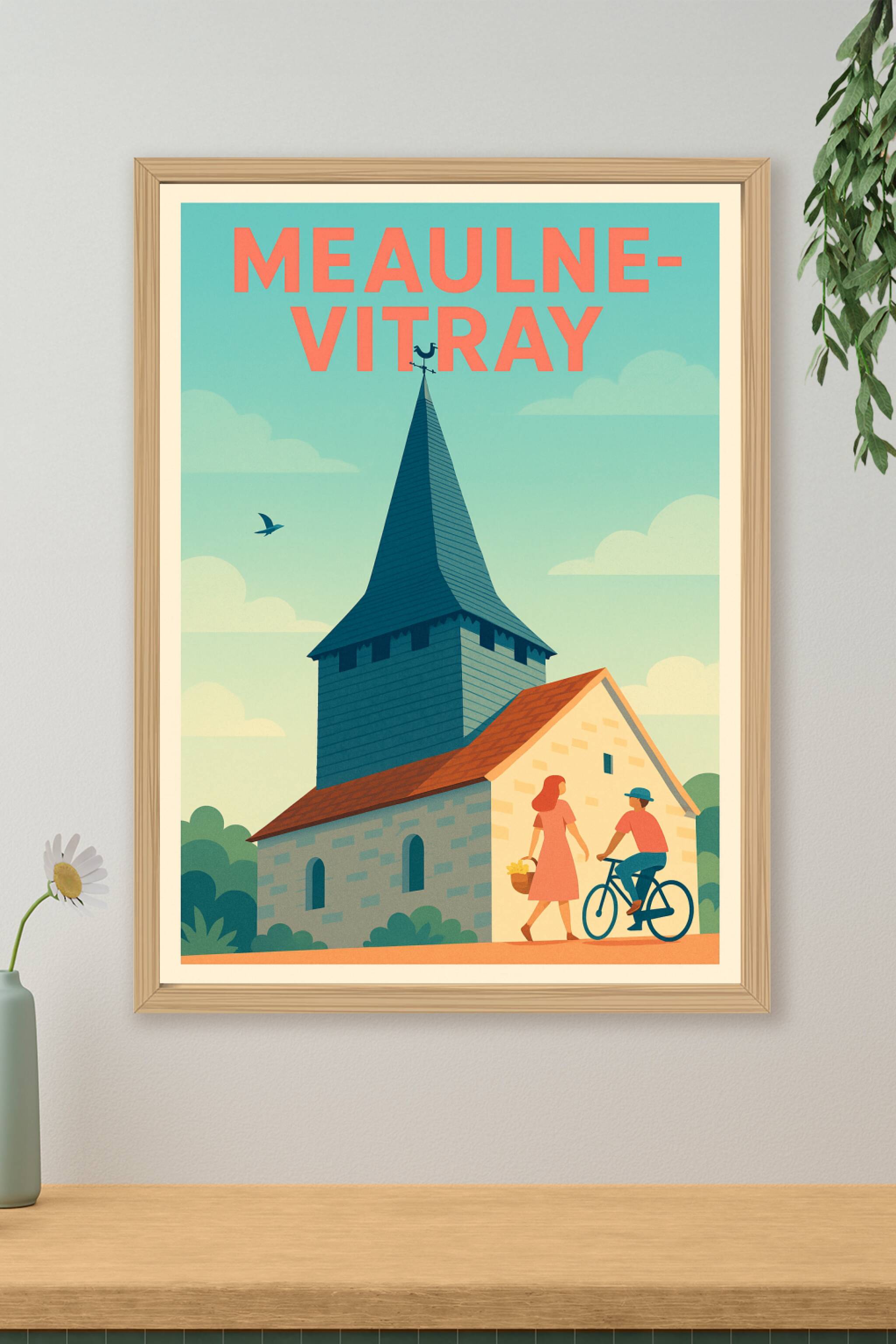 Affiche de Meaulne-Vitray - Le charme paisible de la campagne bourbonnaise
