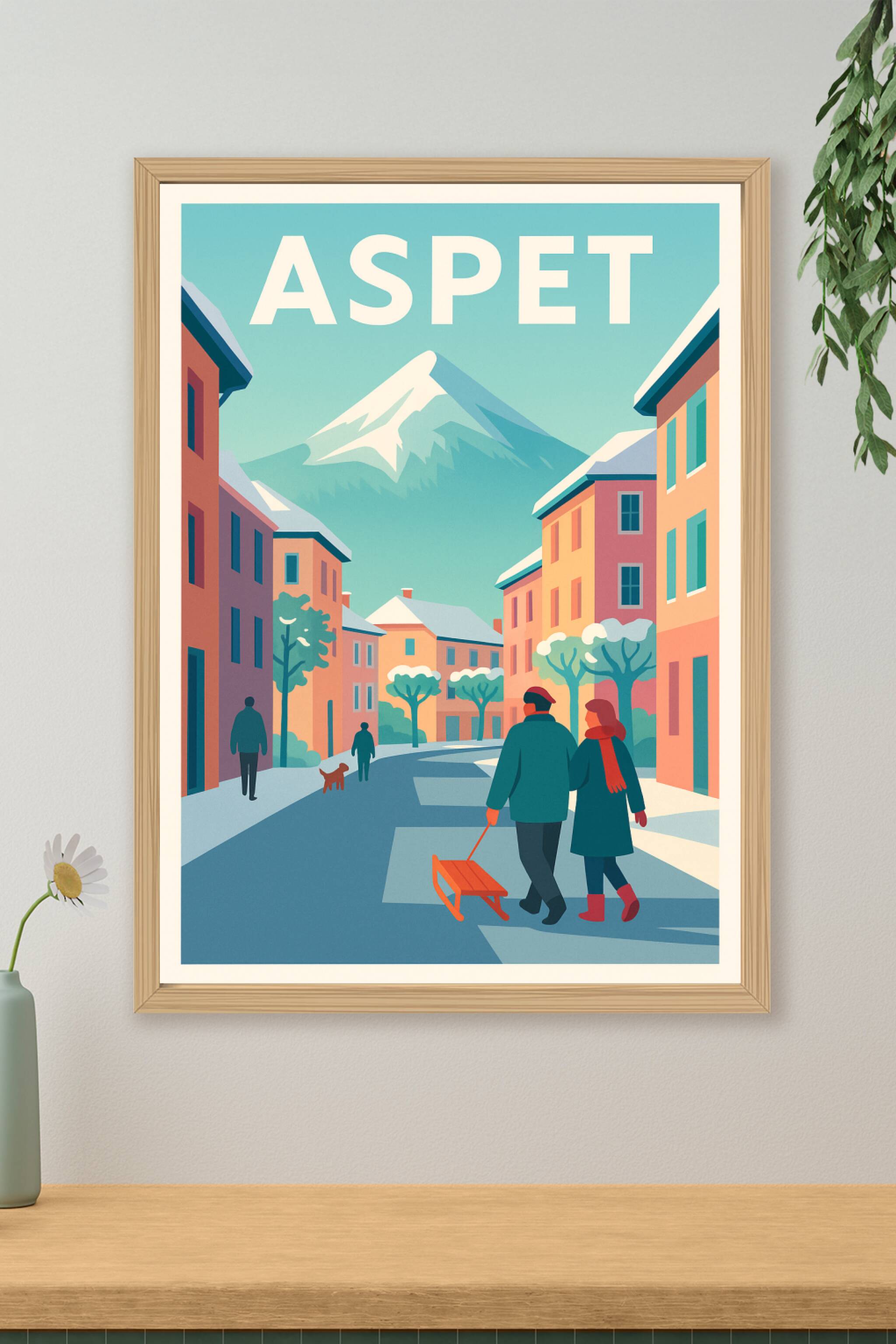 Affiche de Aspet - L'élégance hivernale au cœur des Pyrénées