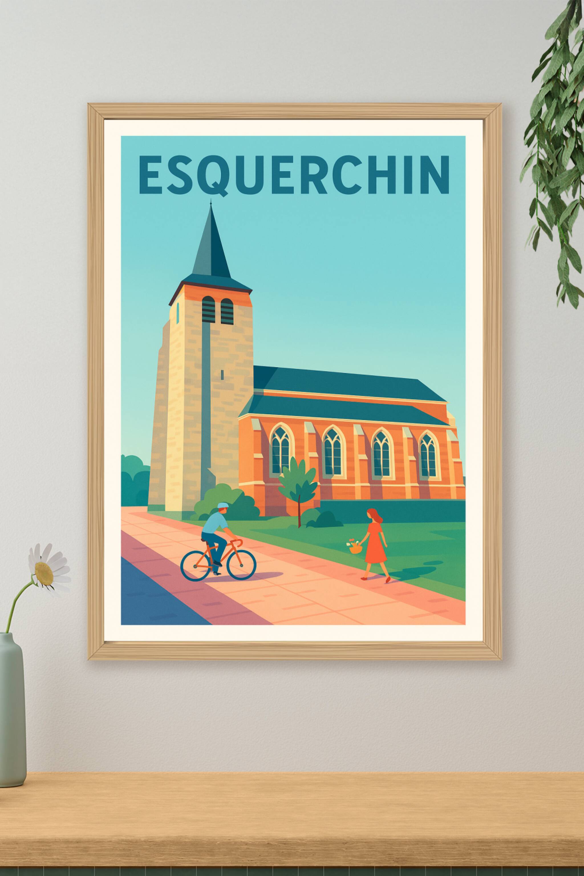 Affiche de Esquerchin - L'élégance tranquille du patrimoine local