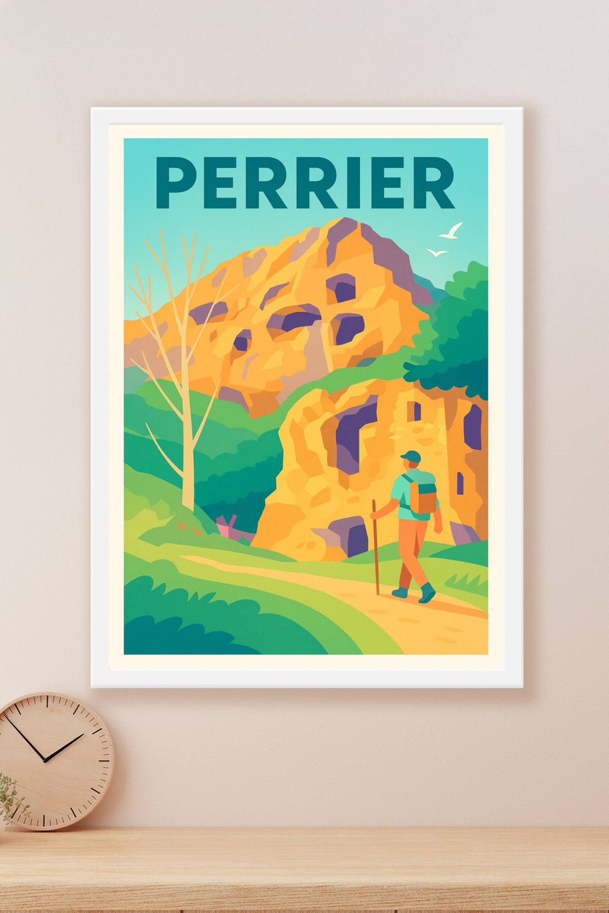 Affiche de Perrier - L'appel des sentiers naturels