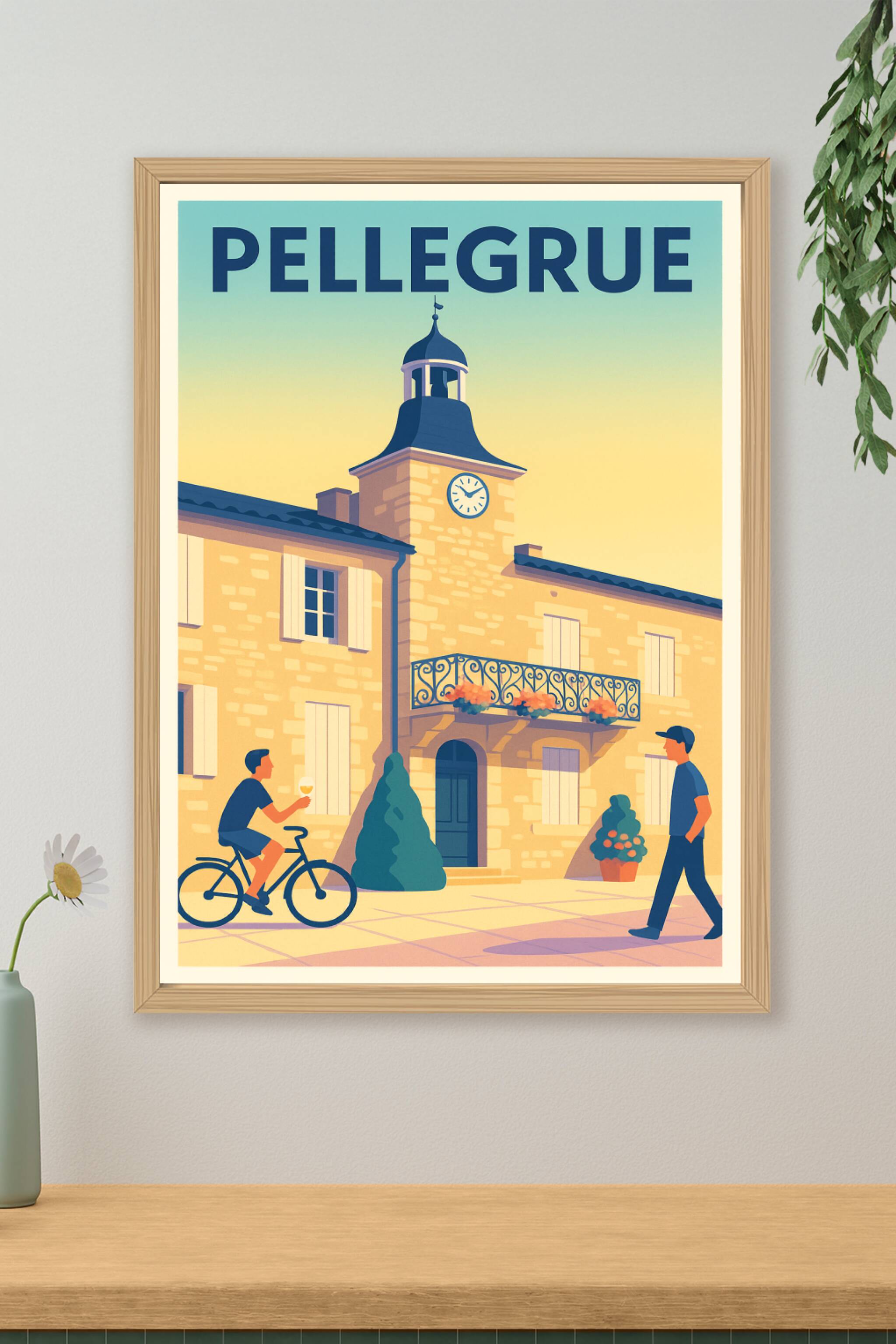 Affiche de Pellegrue - L'élégance tranquille d'un village bordelais