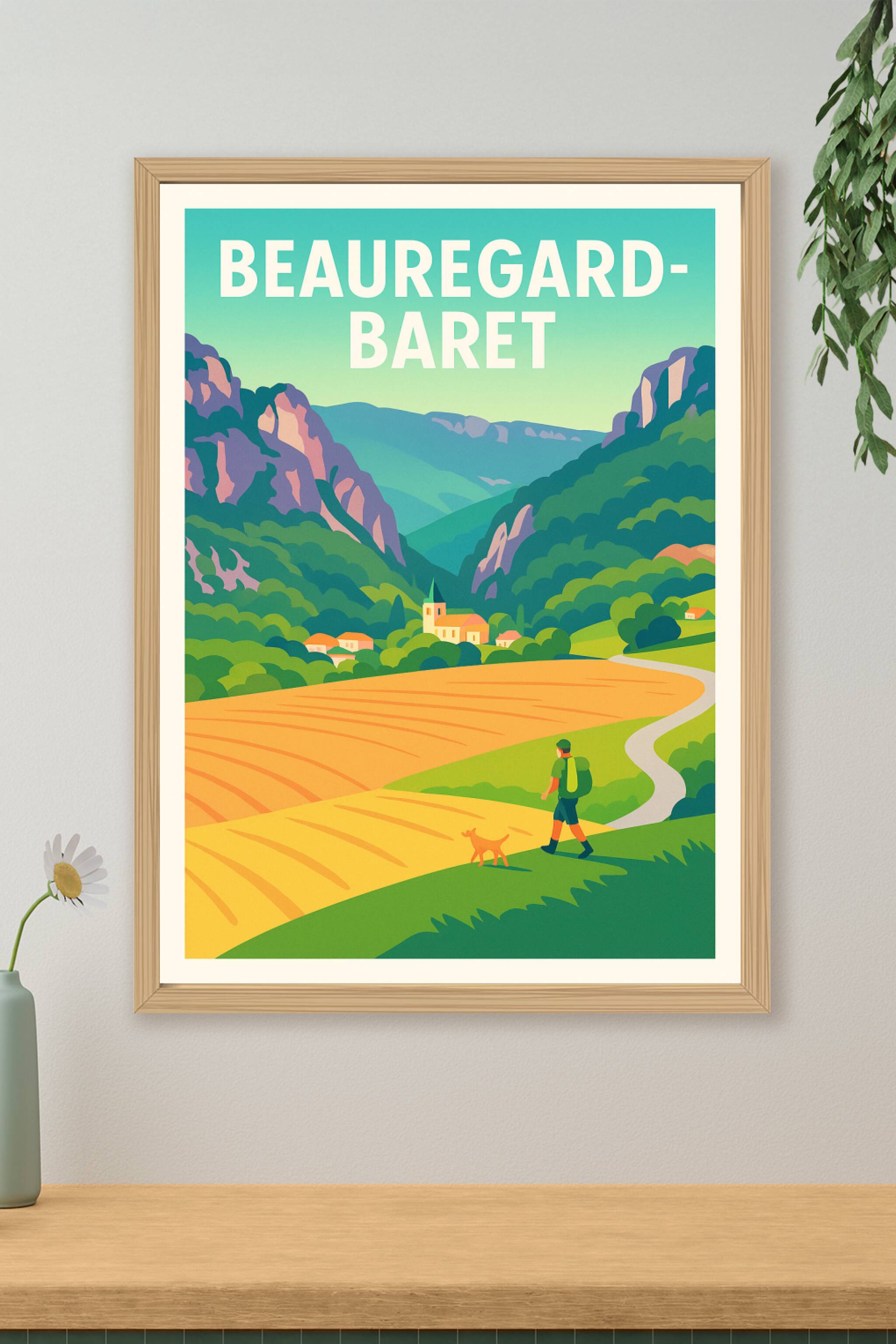 Affiche de Beauregard-Baret - Invitation à la randonnée au cœur des montagnes