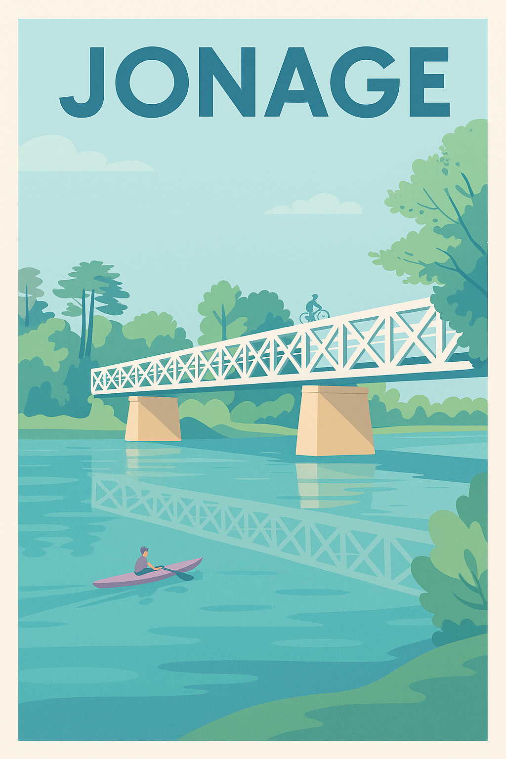 Affiche de Jonage - Harmonie entre nature et détente